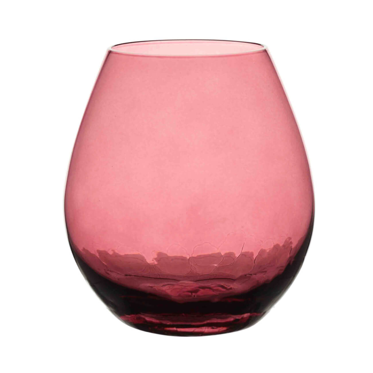 Стакан для виски, 450 мл, стекло, бордовый, Кракелюр, Ice color изображение № 1