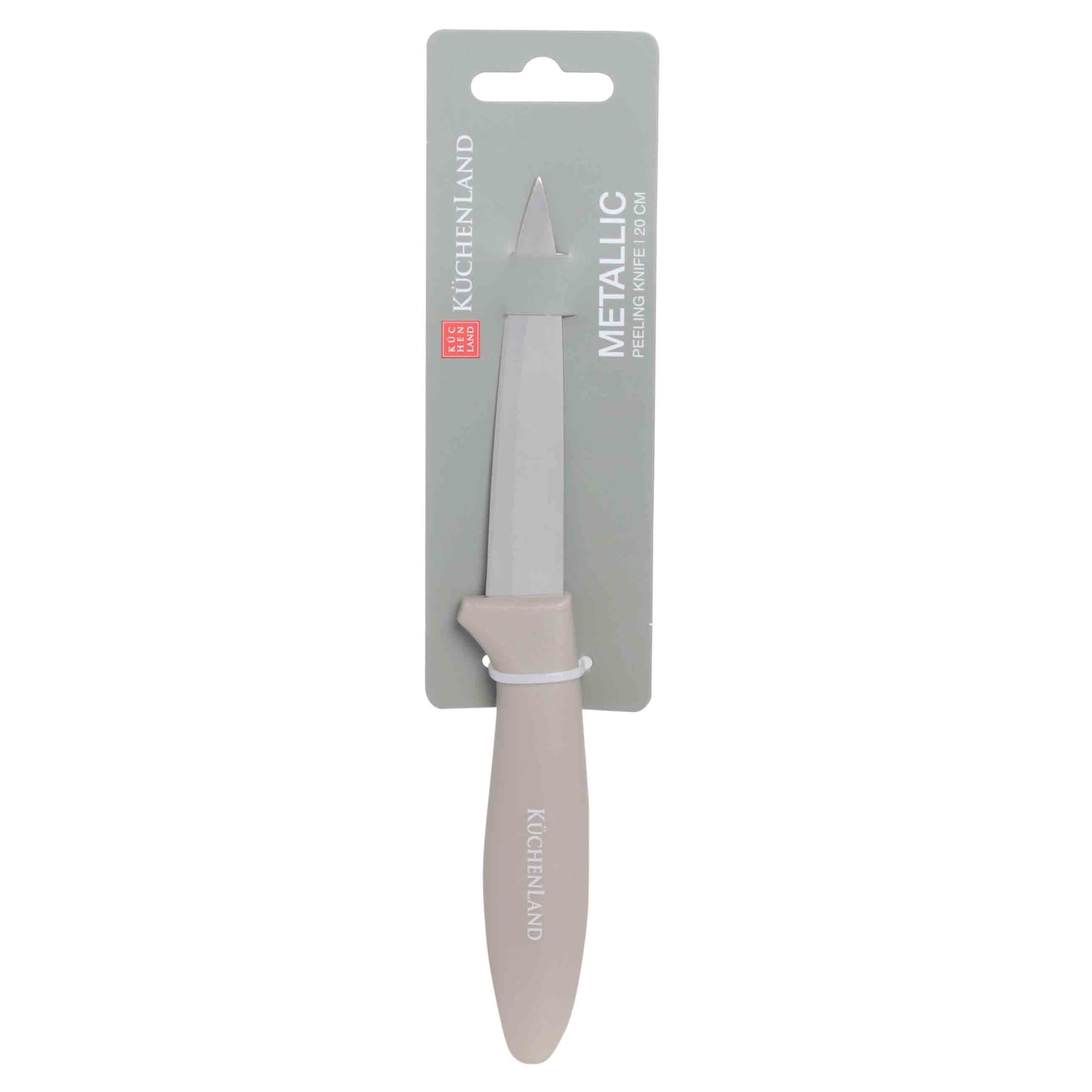 Нож для чистки овощей, 9 см, сталь/пластик, серо-коричневый, Regular изображение № 2