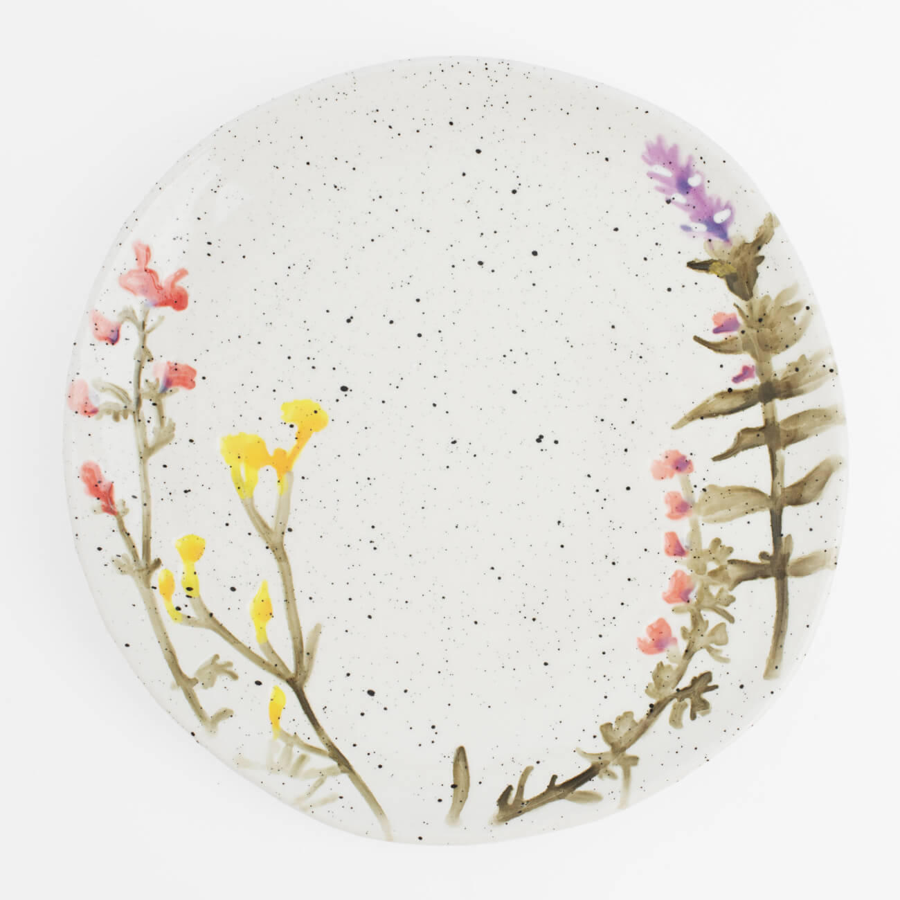 Тарелка десертная, 20 см, керамика, молочная, в крапинку, Полевые цветы, Meadow speckled подставка под горячее 15x20 см керамика пробка овальная белая полевые цветы meadow