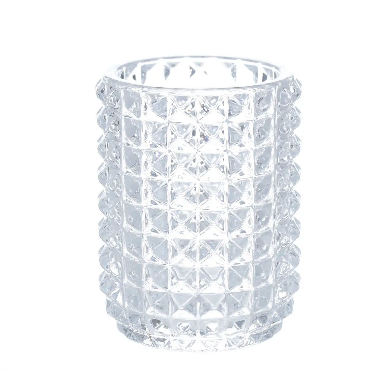 Стакан для ванной комнаты, 11 см, стекло, Diamond lights, image-0