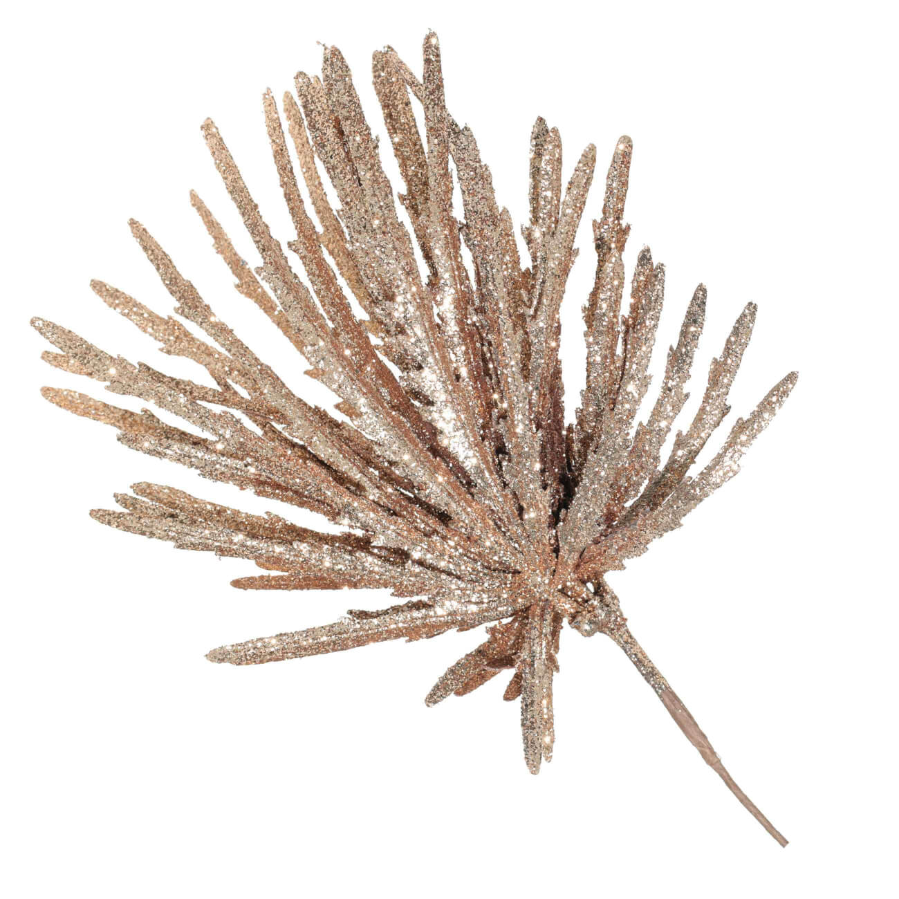 

Ветка декоративная, 29 см, пластик, золотистая, Пальмовый лист, Palm decor