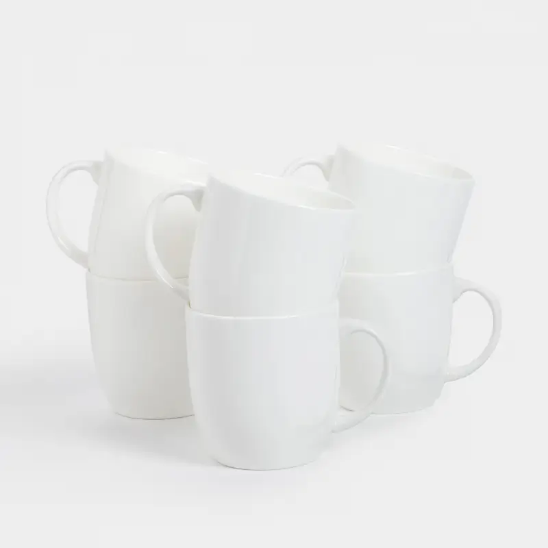 Кружка, 370 мл, 6 шт, фарфор F, белая, Ideal white