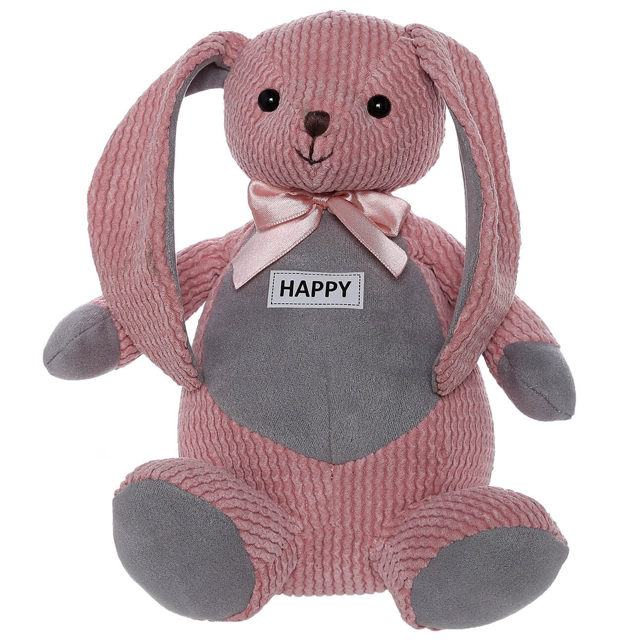 

Игрушка, 21 см, мягкая, полиэстер, розовая, Зайка с бантиком, Rabbit