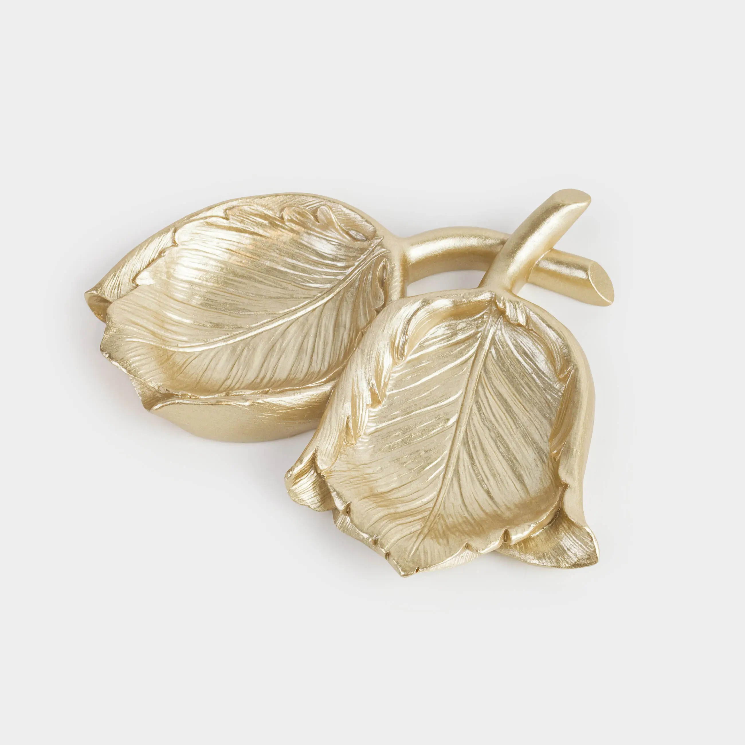 Блюдо декоративное, 18х16 см, полирезин, золотистое, Тюльпаны, Fantastic gold, image-0