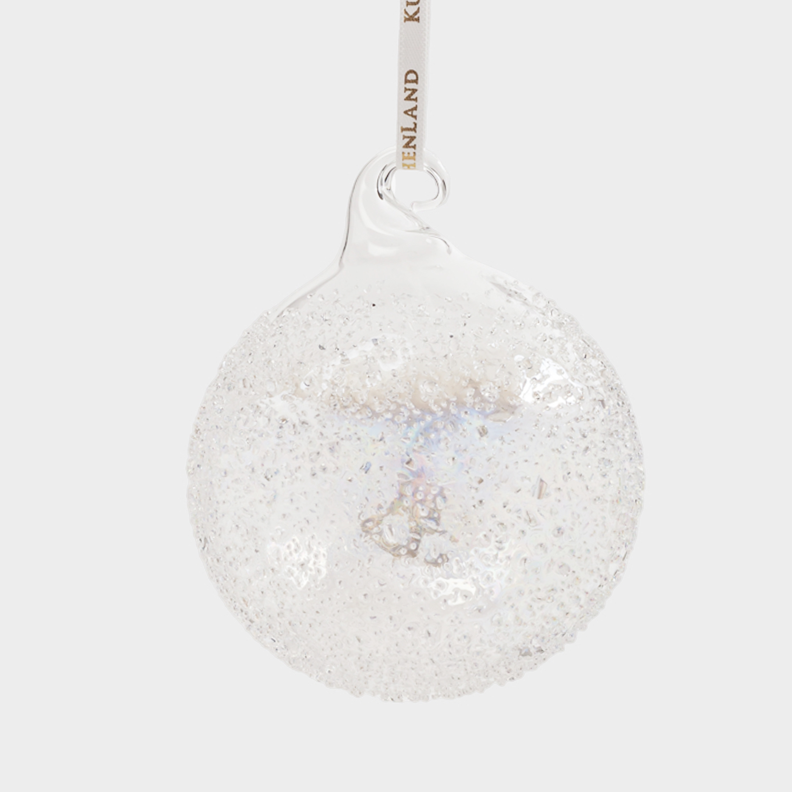 Игрушка елочная, 8 см, стекло, Шар с изморозью, Ball sparkle, image-0
