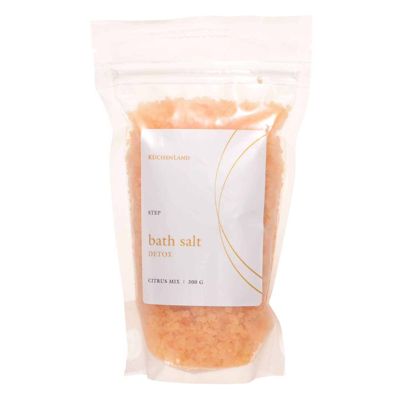 Соль для ванны, 300 гр, детокс, оранжевая, Цитрусовый микс, Step