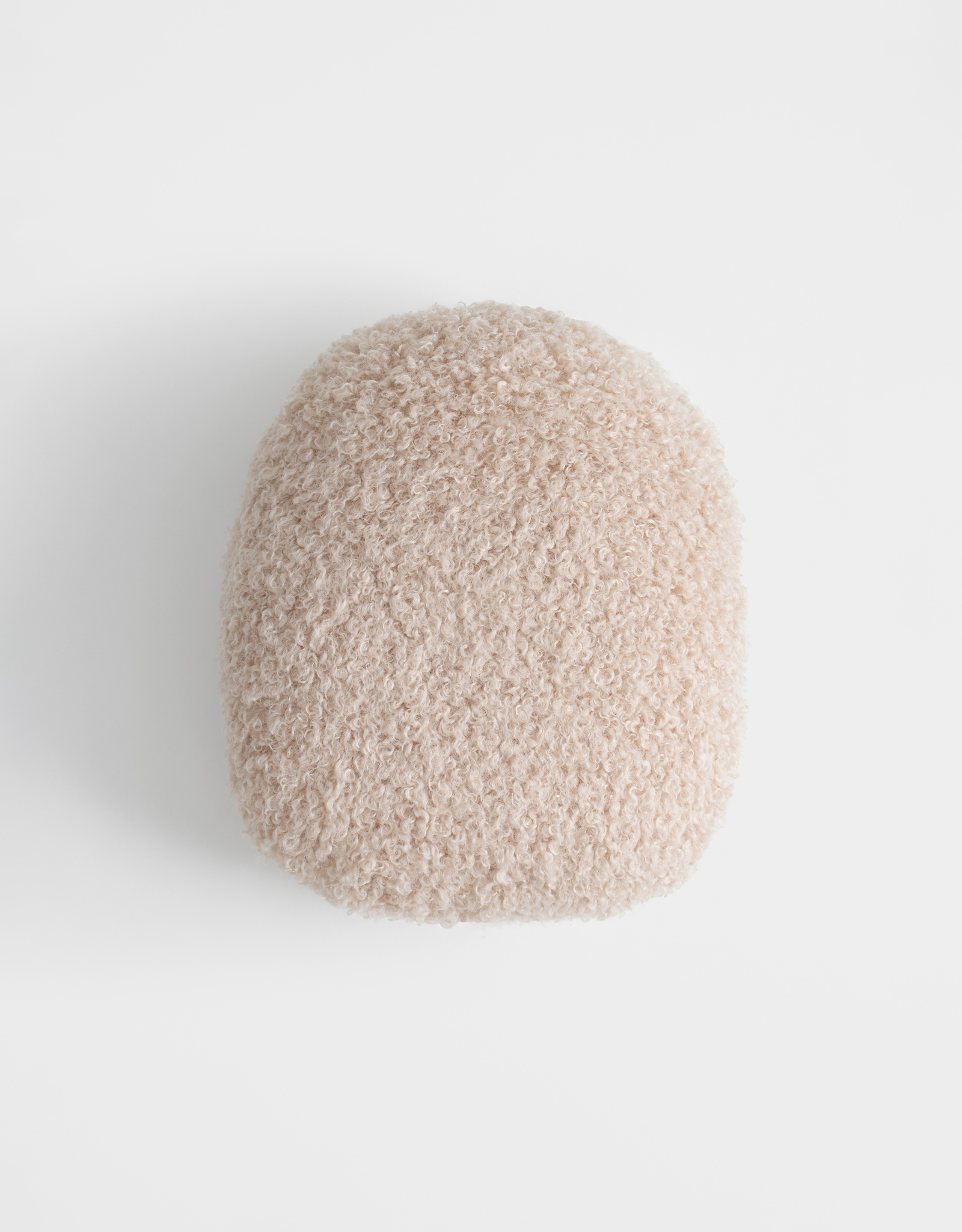 Подушка декоративная, 35х28 см, букле, бежево-коричневая, Еж, Boucle figure, image-1