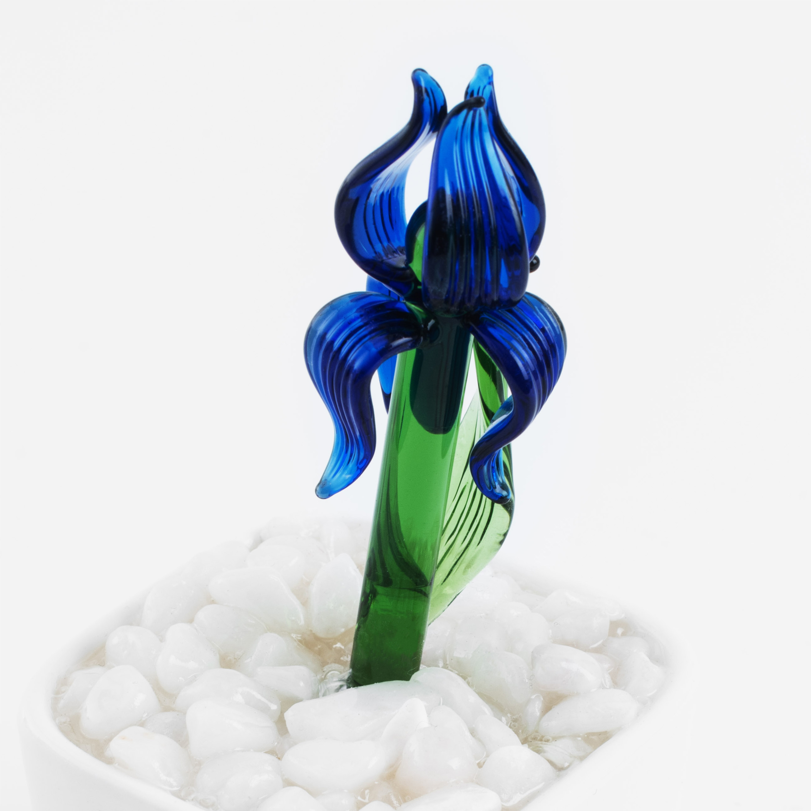 Статуэтка, 10 см, стекло/керамика, Ирис в горшке, Iris garden изображение № 5