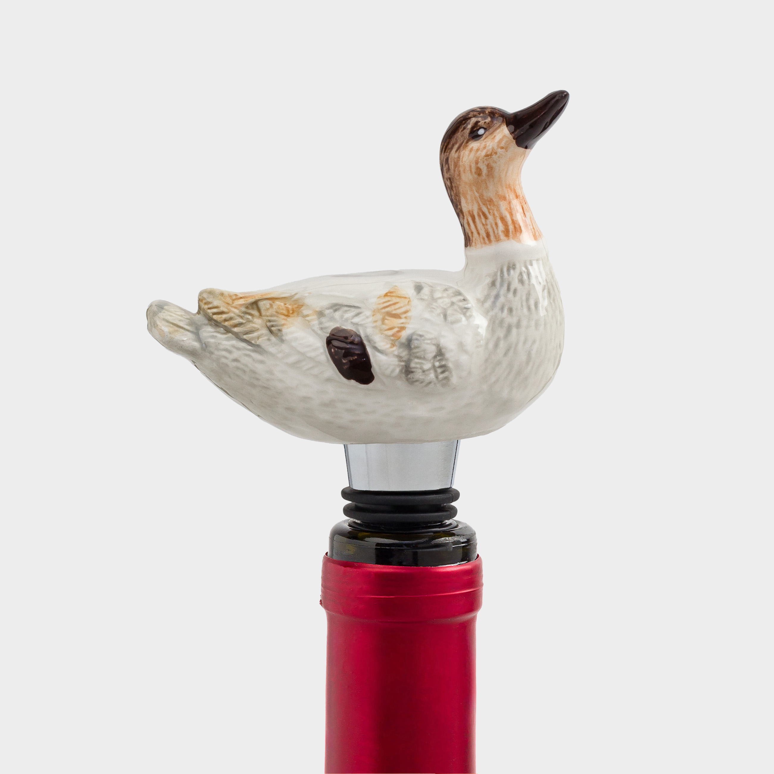 Пробка для винной бутылки, 12 см, металл/керамика, Утенок, Duck, image-2