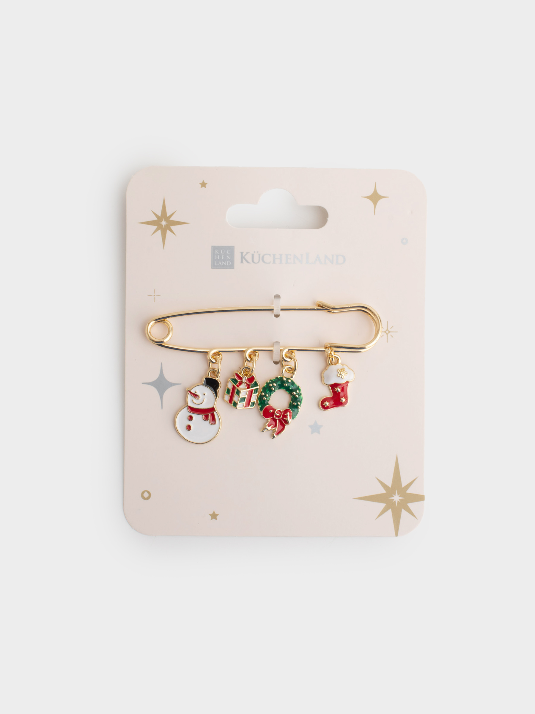 Брошь, 7 см, металл, золотистая, Атрибуты праздника, Jewelry christmas, image-4