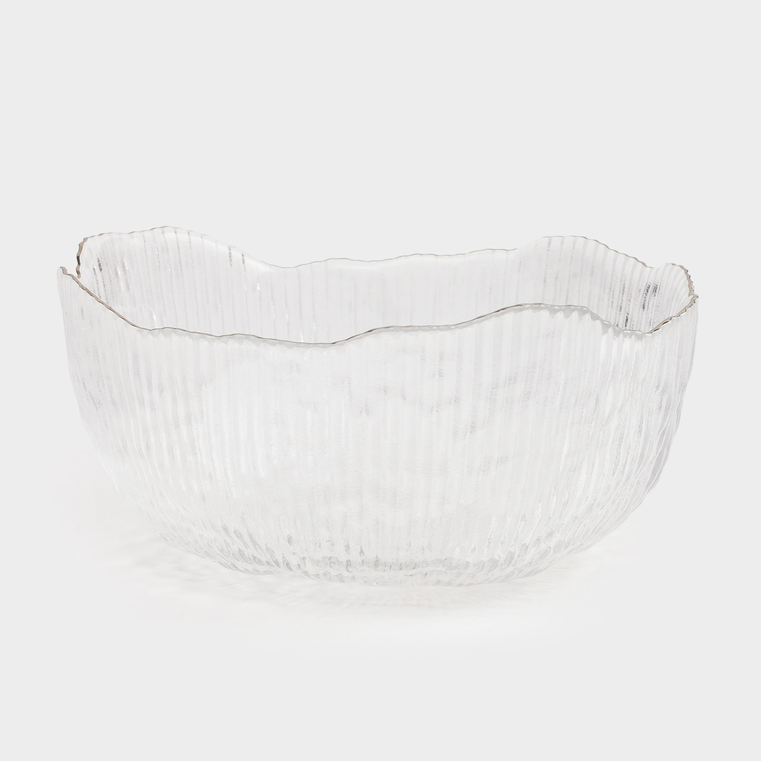 Салатник 17х8 см 900 мл стекло Р с серебристым кантом Argos silver 1190₽