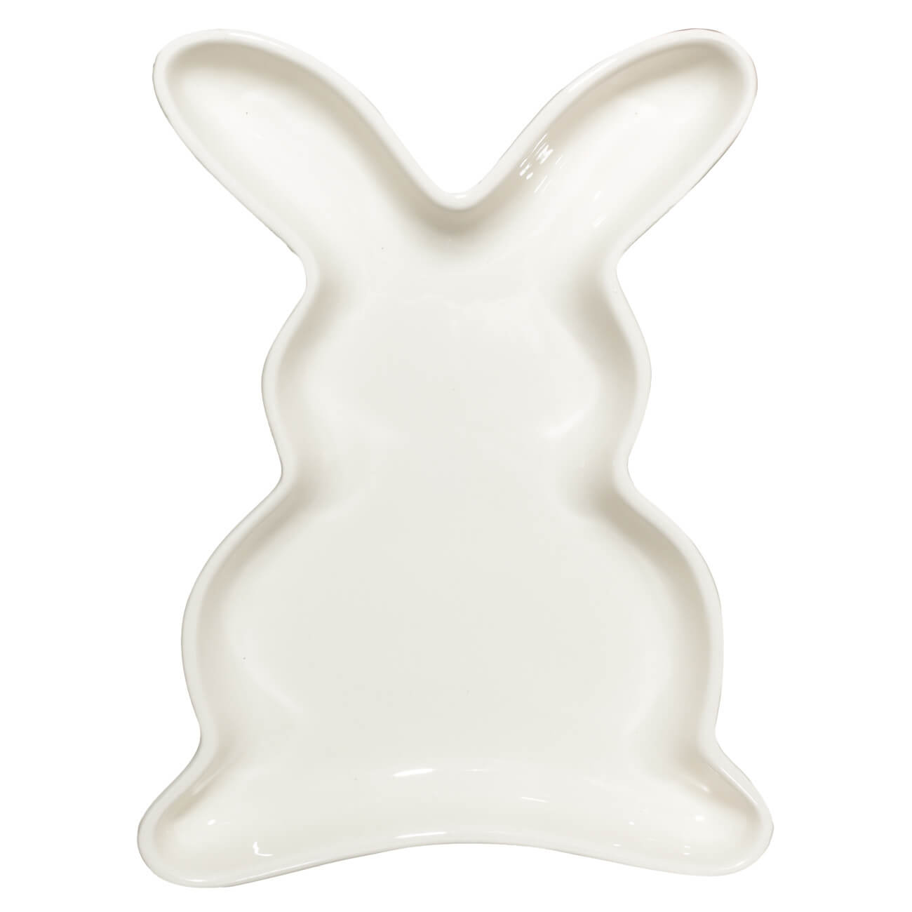 

Блюдо, 22х16 см, керамика, белое, Силуэт кролика, Natural Easter