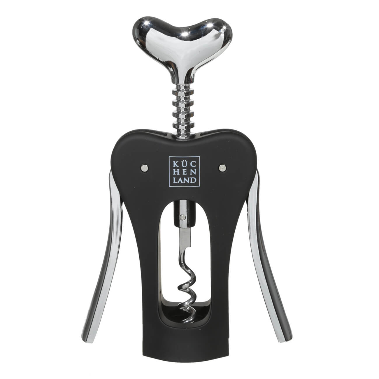 Kuchenland Штопор рычажный, 17 см, металл/пластик, черный, Bar рычажный трубный ключ зубр