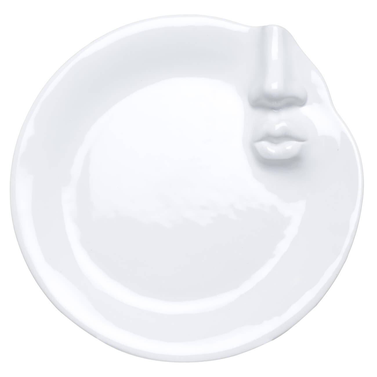 Блюдо, 22 см, керамика, белое, Лицо, Face блюдо 24 см керамика белое лицо face