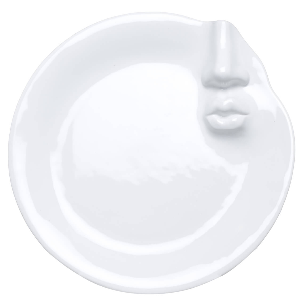 

Блюдо, 22 см, керамика, белое, Лицо, Face
