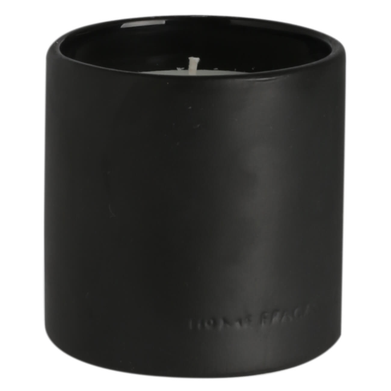 Свеча ароматическая, 9 см, в подсвечнике, керамика, черная, Black forest, B&W тарелка обеденная стекло 26 см квадратная carine black luminarc d2373 h3666 l9817 черная