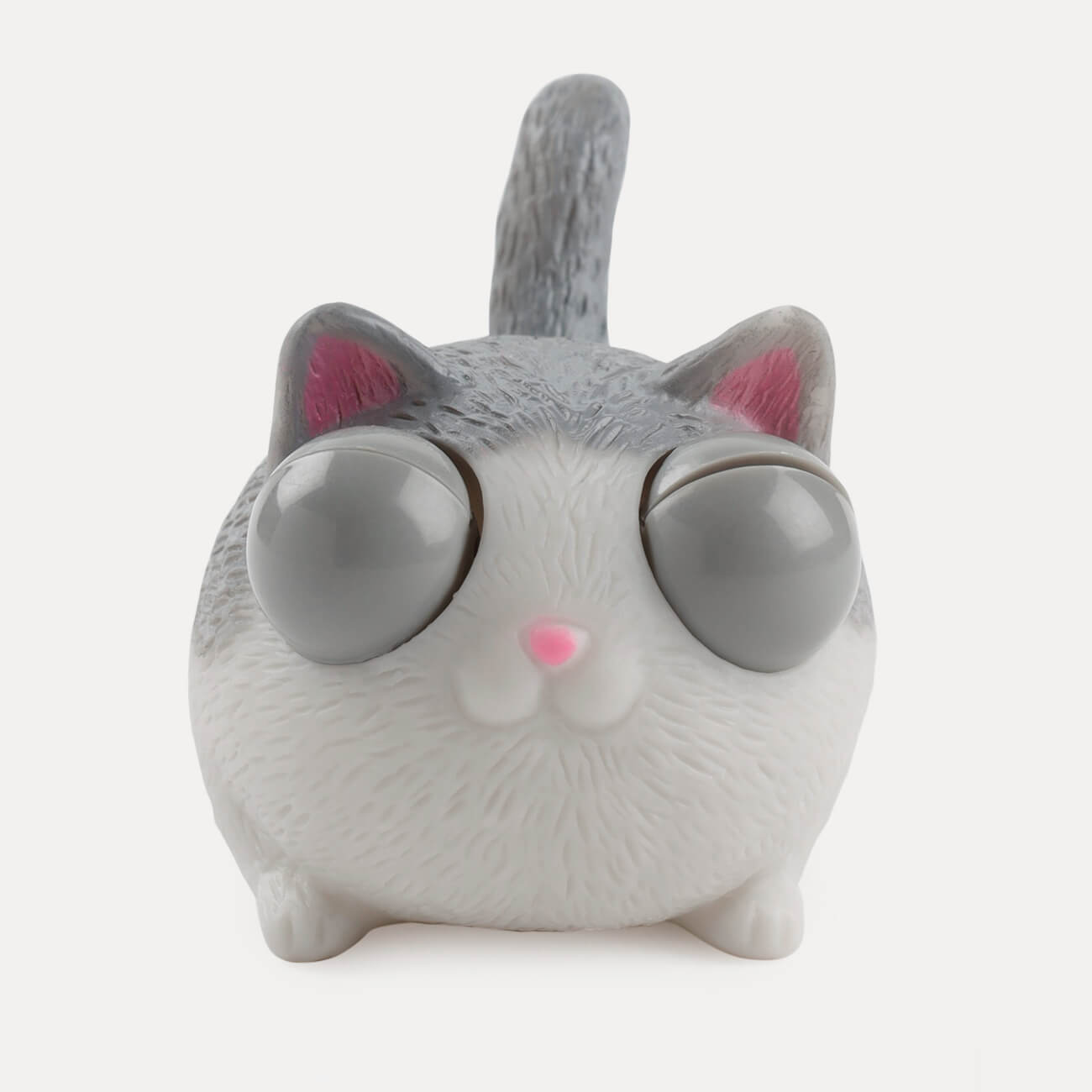 

Игрушка-антистресс, 6 см, пластик, серая, Кот-глазастик, Antistress