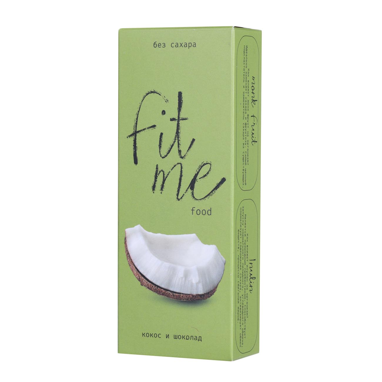 

Батончик, 40 гр, в шоколаде, Кокос, Fit me food
