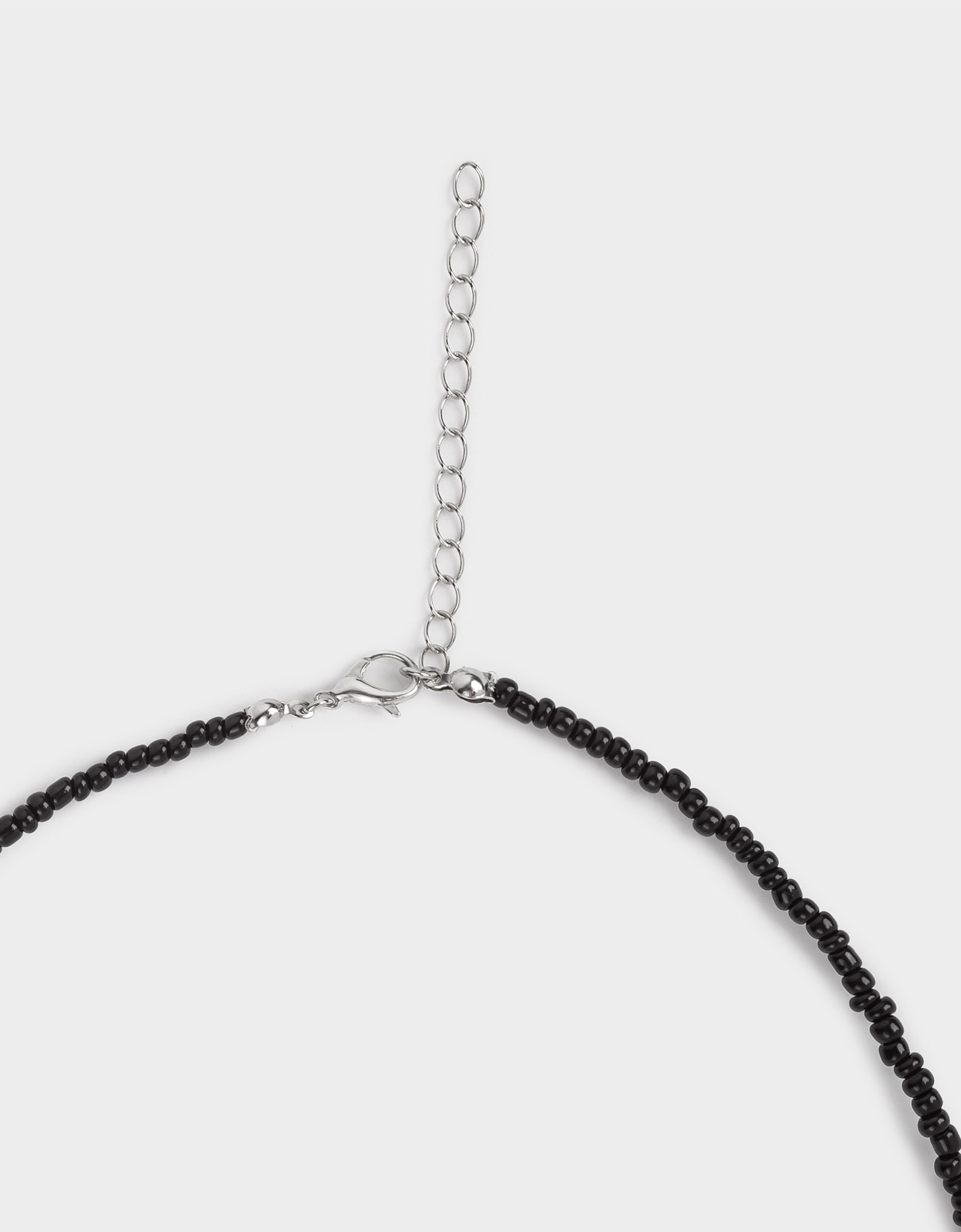 Цепочка, 44 см, с подвеской, стекло/металл, черная, Сердце, Jewelry black, image-3