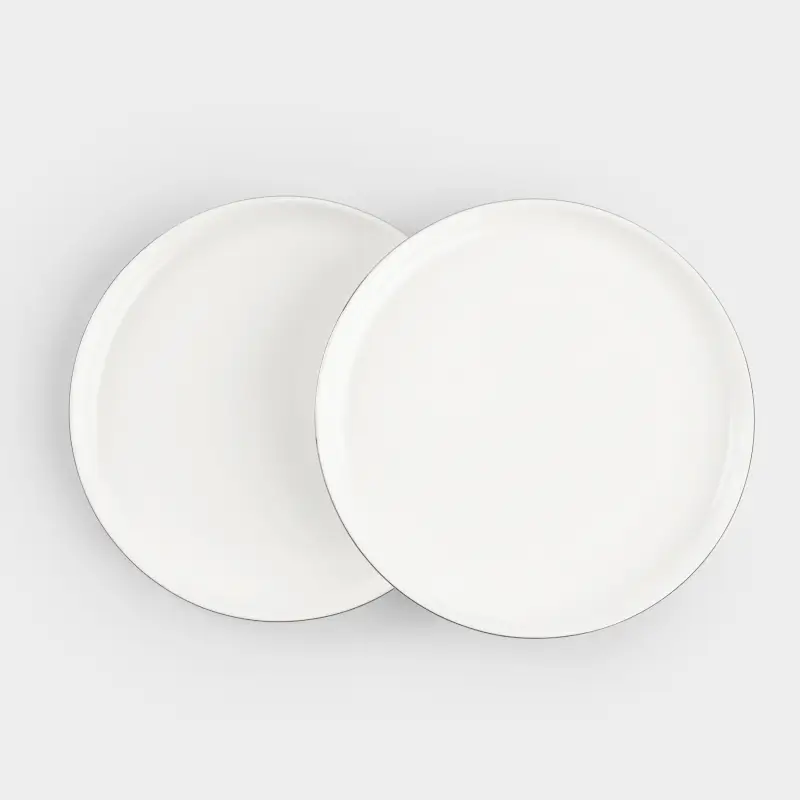 Тарелка десертная, 20 см, 2 шт, фарфор F, белая, Ideal silver ,image-0