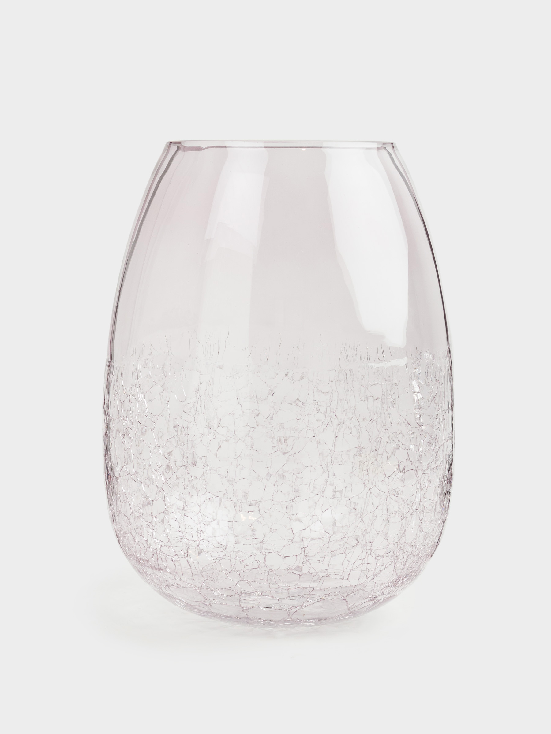 Ваза для цветов, 25 см, стекло, фиолетовая, Кракелюр, Ice, image-1