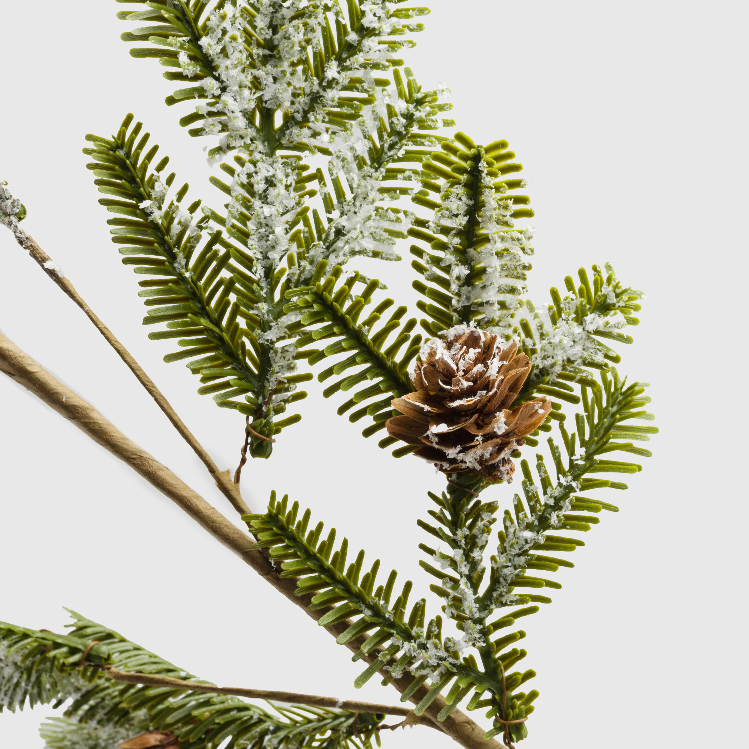 Ветка декоративная, 71 см, полиэтилен, Хвоя с шишками, Conifer decor, image-2