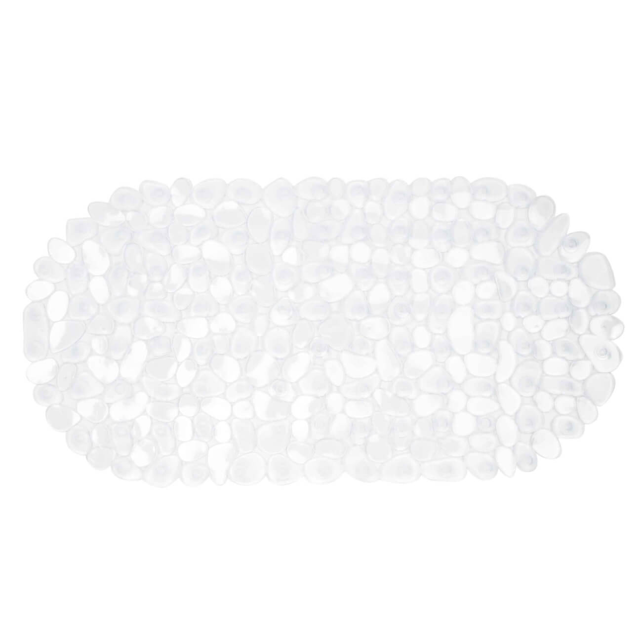 Коврик для ванны/душа, 36х68 см, на присосках, ПВХ, овальный, белый, Камни, Pebble коврики для opel corsa d 2006 2014 купе vicecar