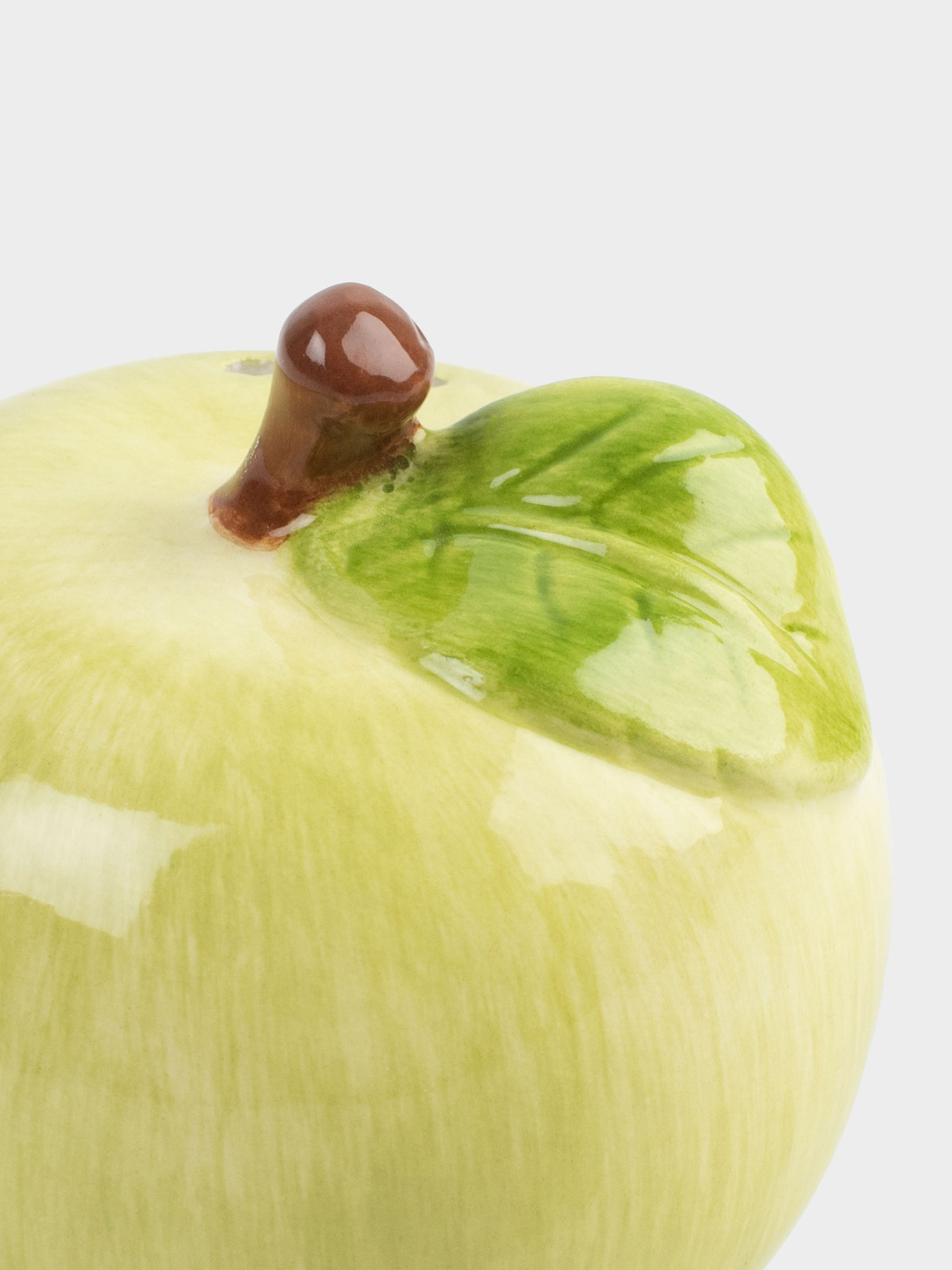 Емкость для соли или перца, 6 см, керамика, зеленая, Яблоко, Fruit garden