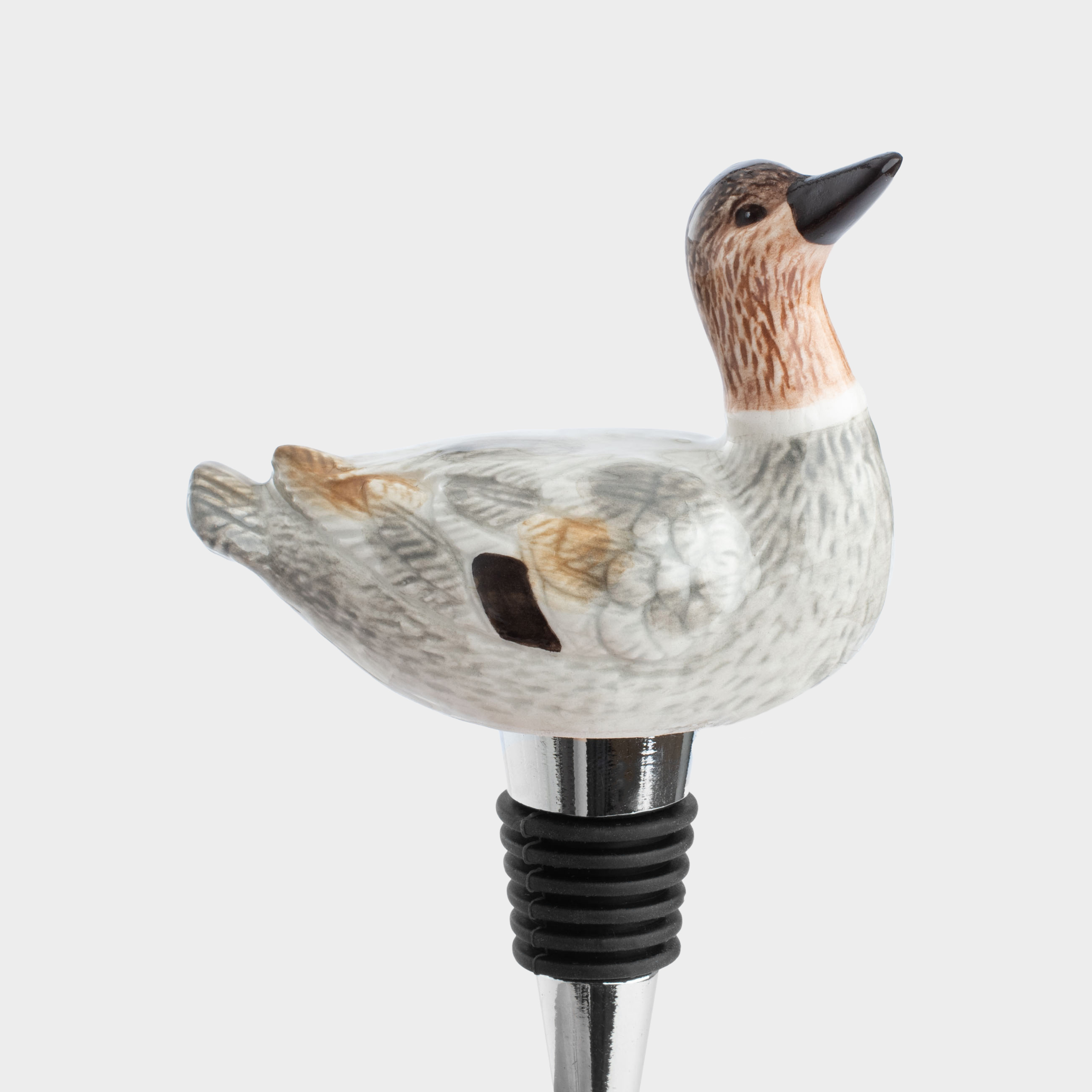 Пробка для винной бутылки, 12 см, металл/керамика, Утенок, Duck, image-4