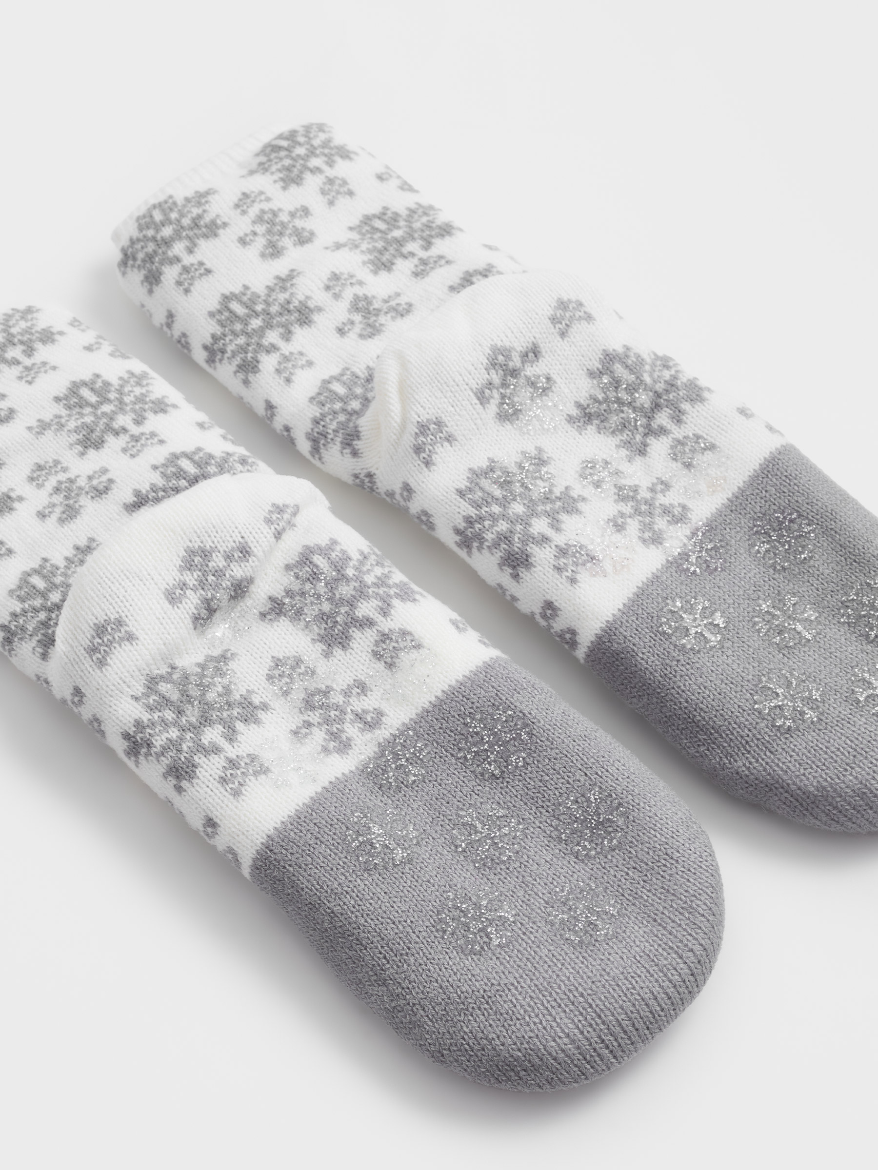 Носки женские, домашние, р. 36-38, акрил/шерпа, молочные, Олень, Hot winter, image-4