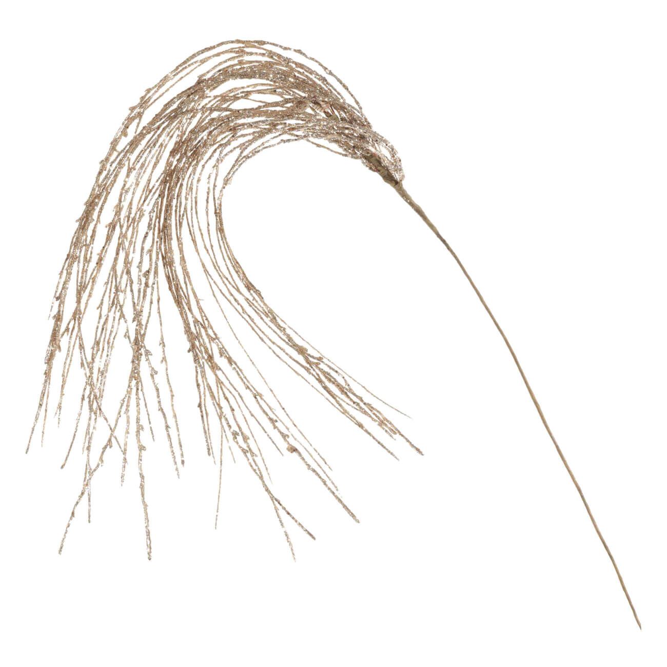 

Ветка декоративная, 1,2 м, пластик, шампань, Блестящие ветви, Curved decor