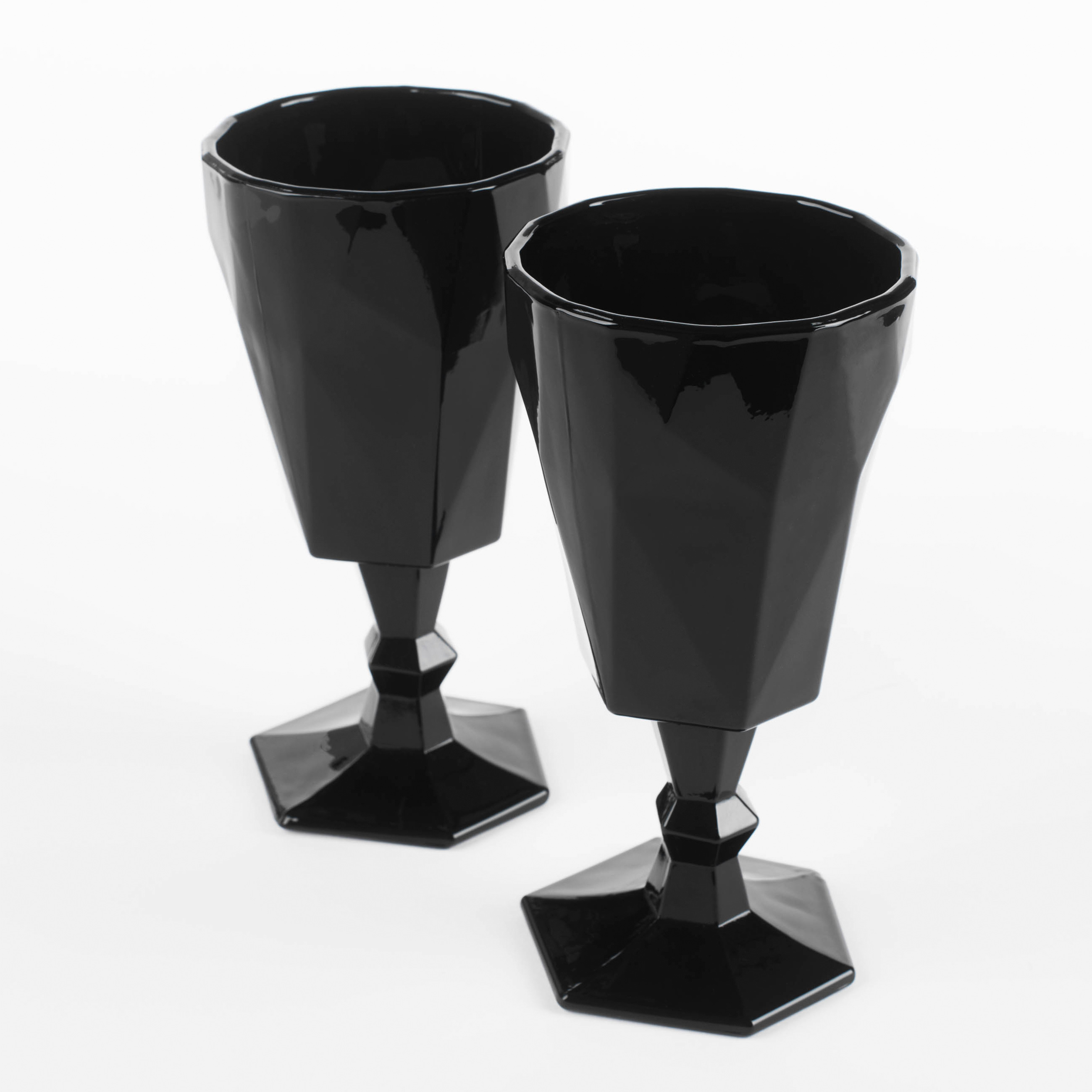 Бокал-кубок для вина, 280 мл, 2 шт, стекло Р, черный, Geometry color изображение № 2
