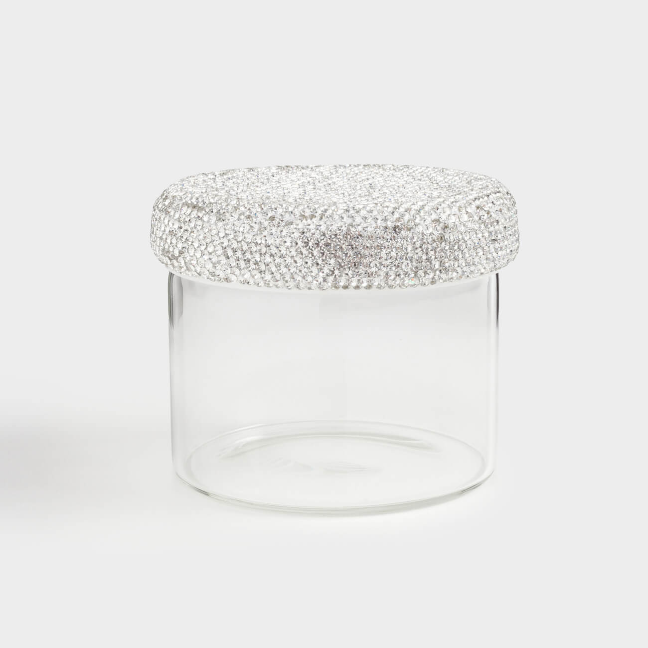 Емкость для хранения, 10х9 см, 450 мл, стекло Б/стразы, Crystal decor, image-0
