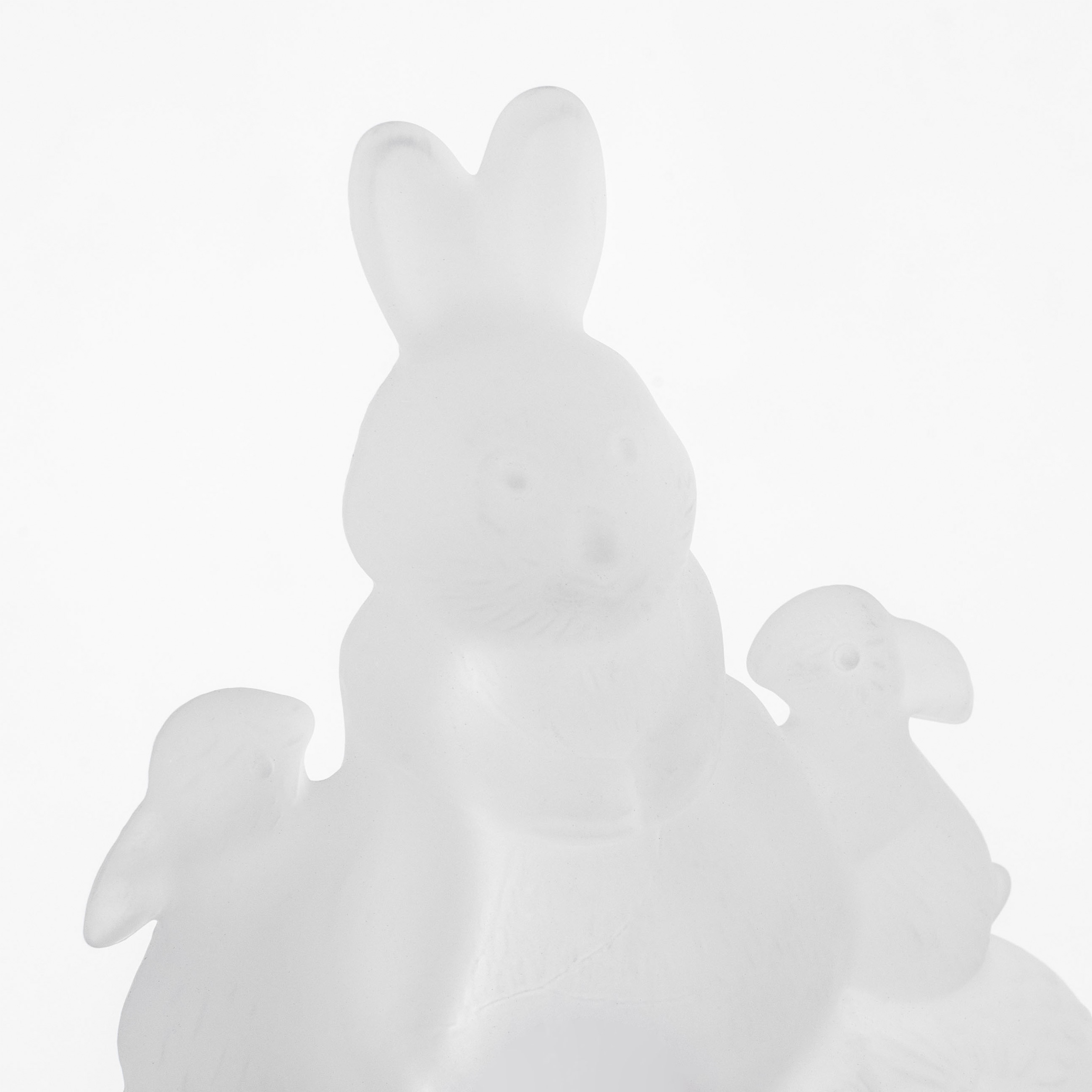 Конфетница, 12х9 см, 160 мл, с крышкой, стекло, матовая, Кролик, Matte изображение № 4