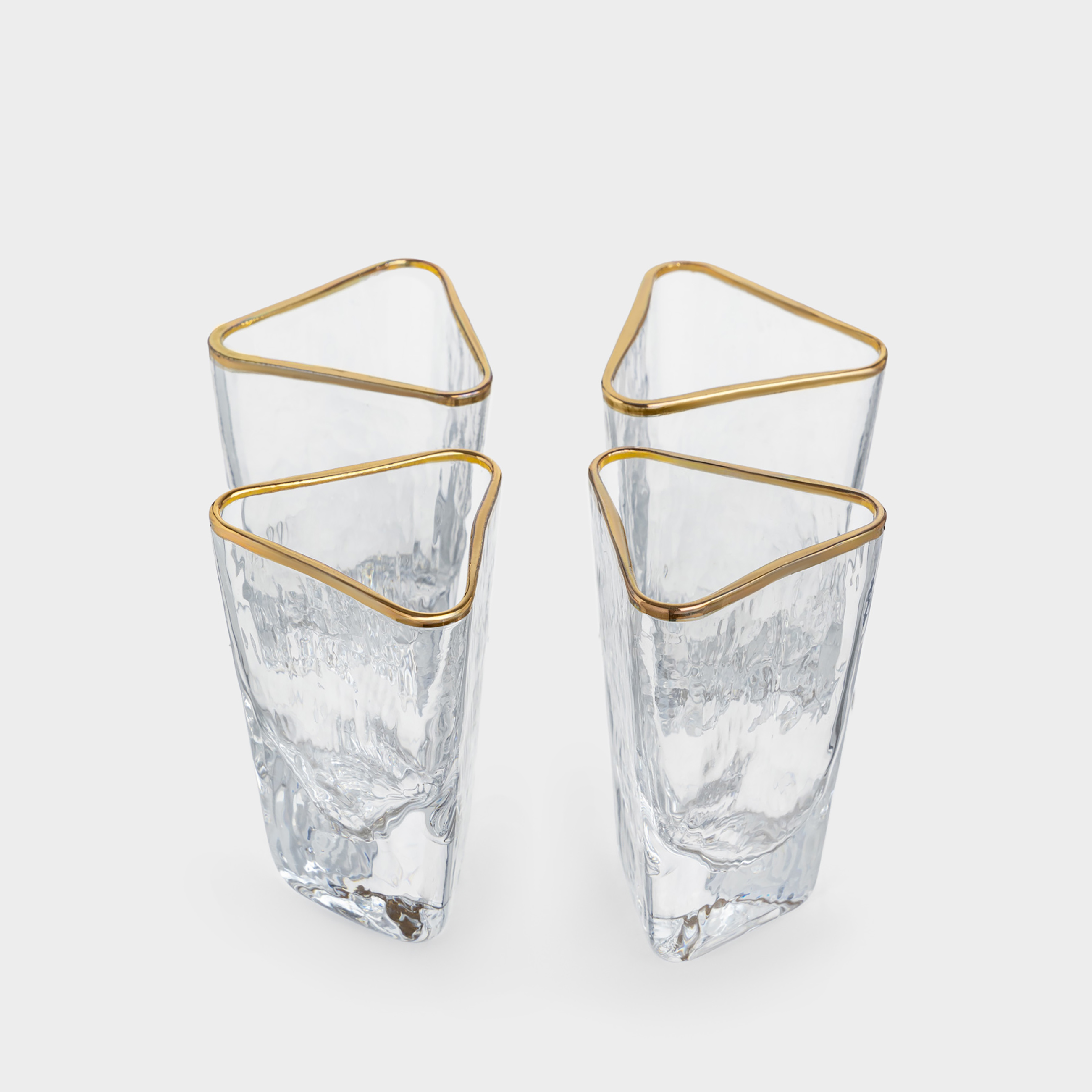 Стопка для водки 40 мл 4 шт стекло золотистый кант Triangle Gold 2690₽