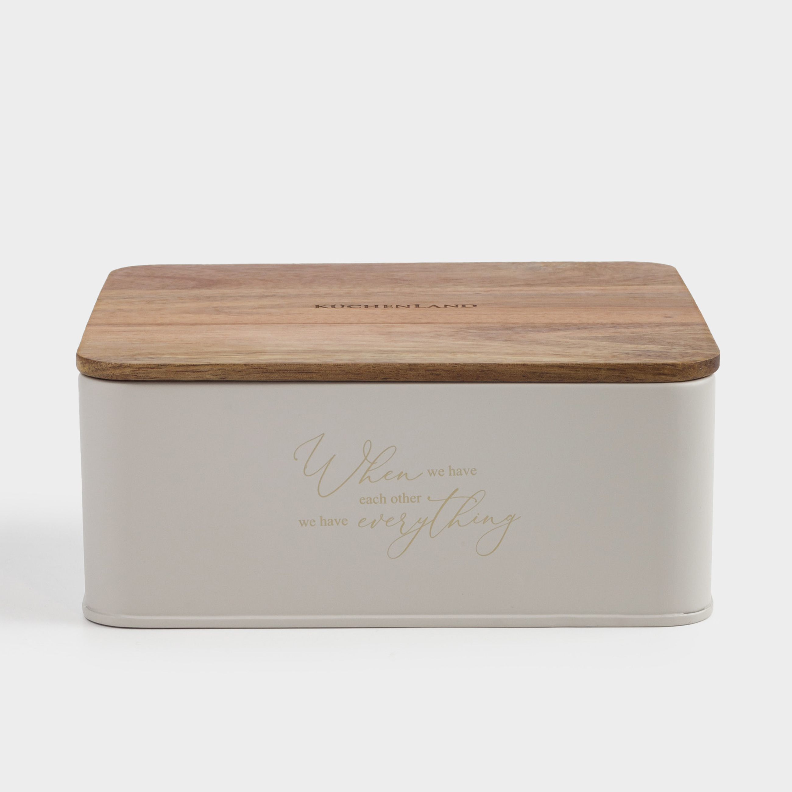 Коробка для чая 18х15 см 6 отд металлдерево прямоугольная бежевая Ritlen 1690₽