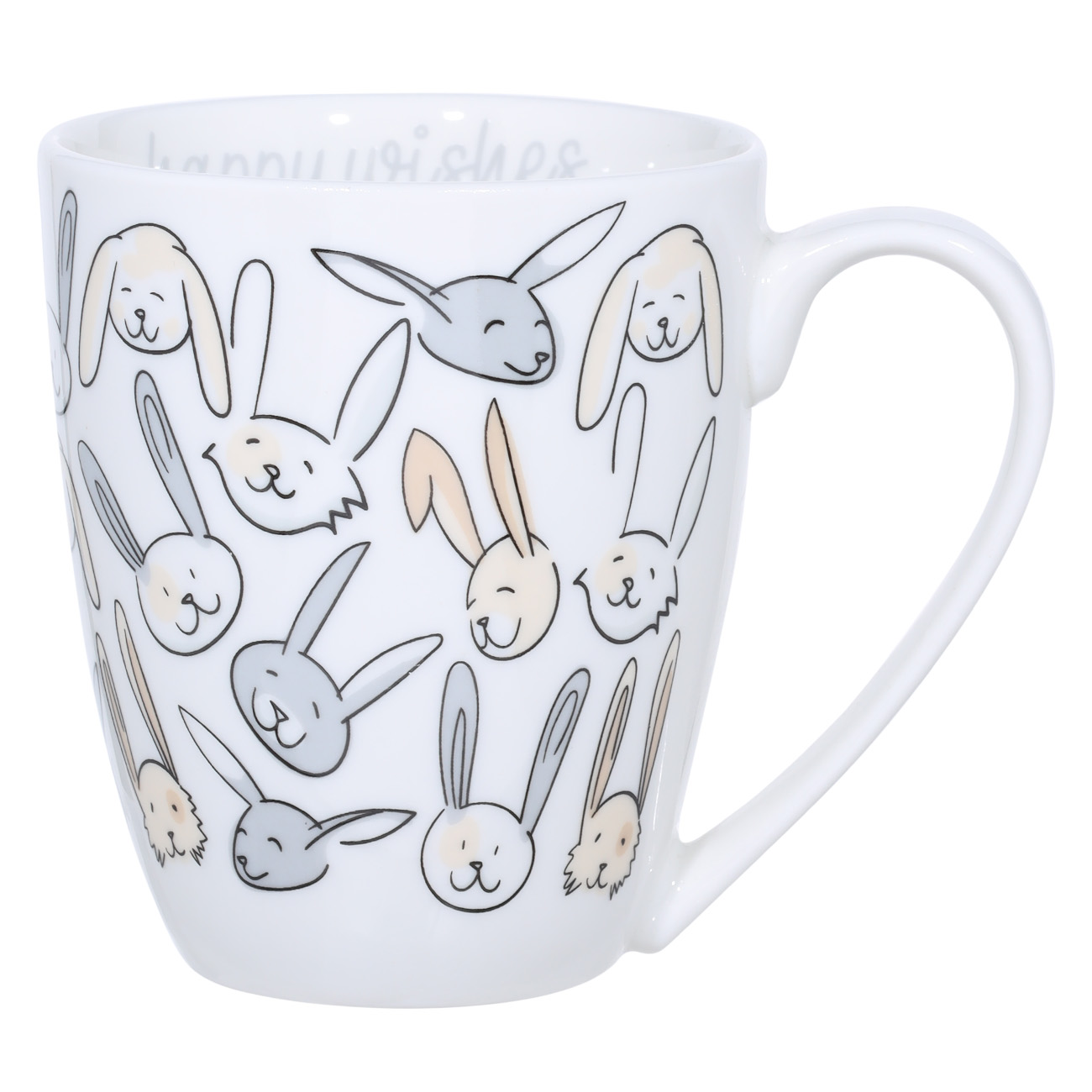 

Кружка, 320 мл, фарфор N, белая, Кролики с длинными ушами, Rabbit