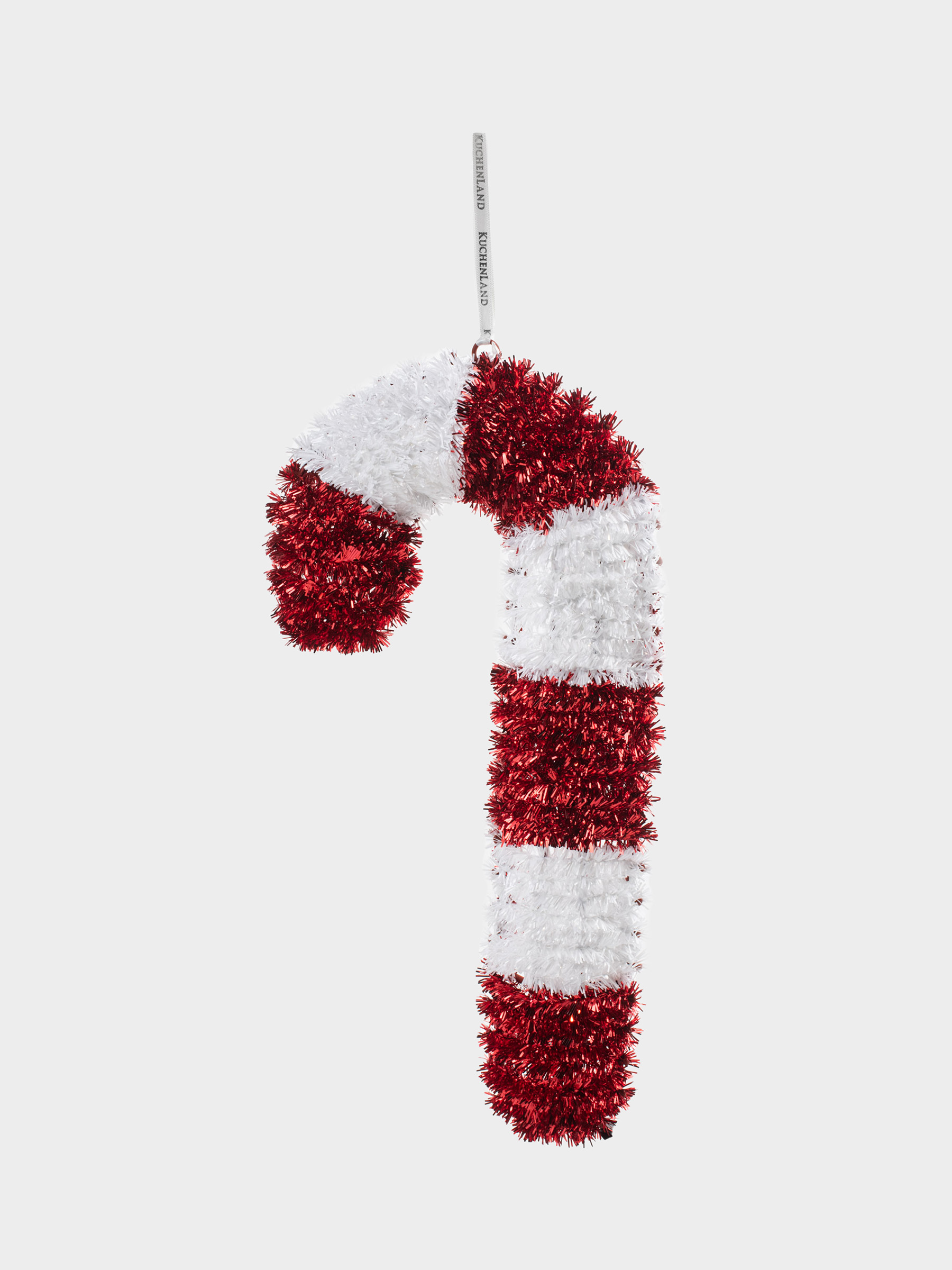 Украшение декоративное, 40 см, мишура/пластик, красно-белое, Леденец, Tinsel decor, image-5