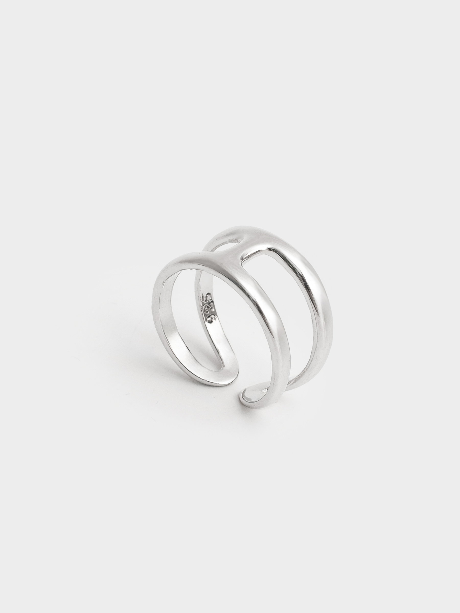 Кольцо, 2 см, единый размер, металл, серебристое, Jewelry, image-0