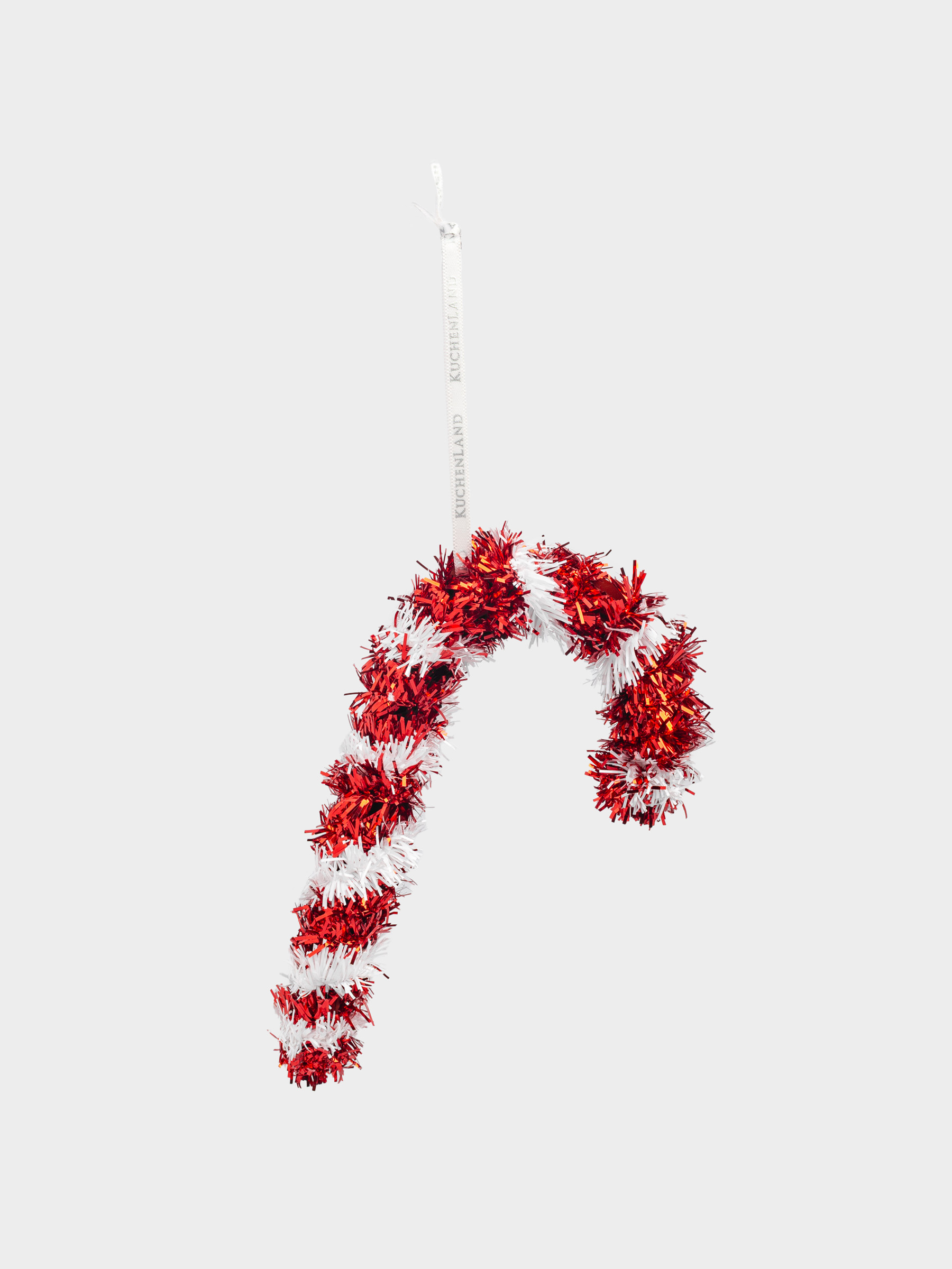 Игрушка елочная, 15 см, мишура/пластик, красно-белая, Леденец, Tinsel christmas, image-2