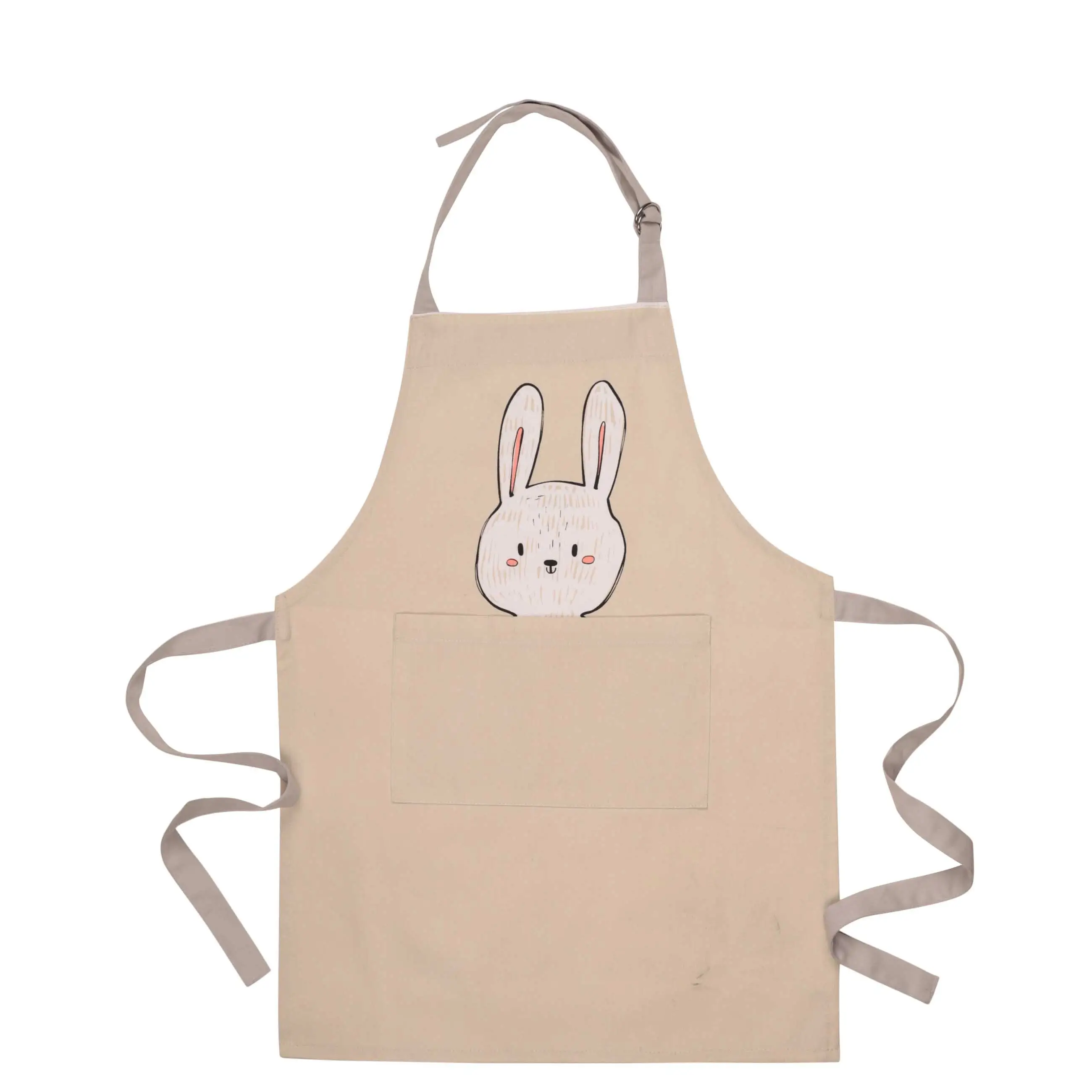 Фартук детский, 45х60 см, бежевый, хлопок, Кролик, Rabbit, image-0