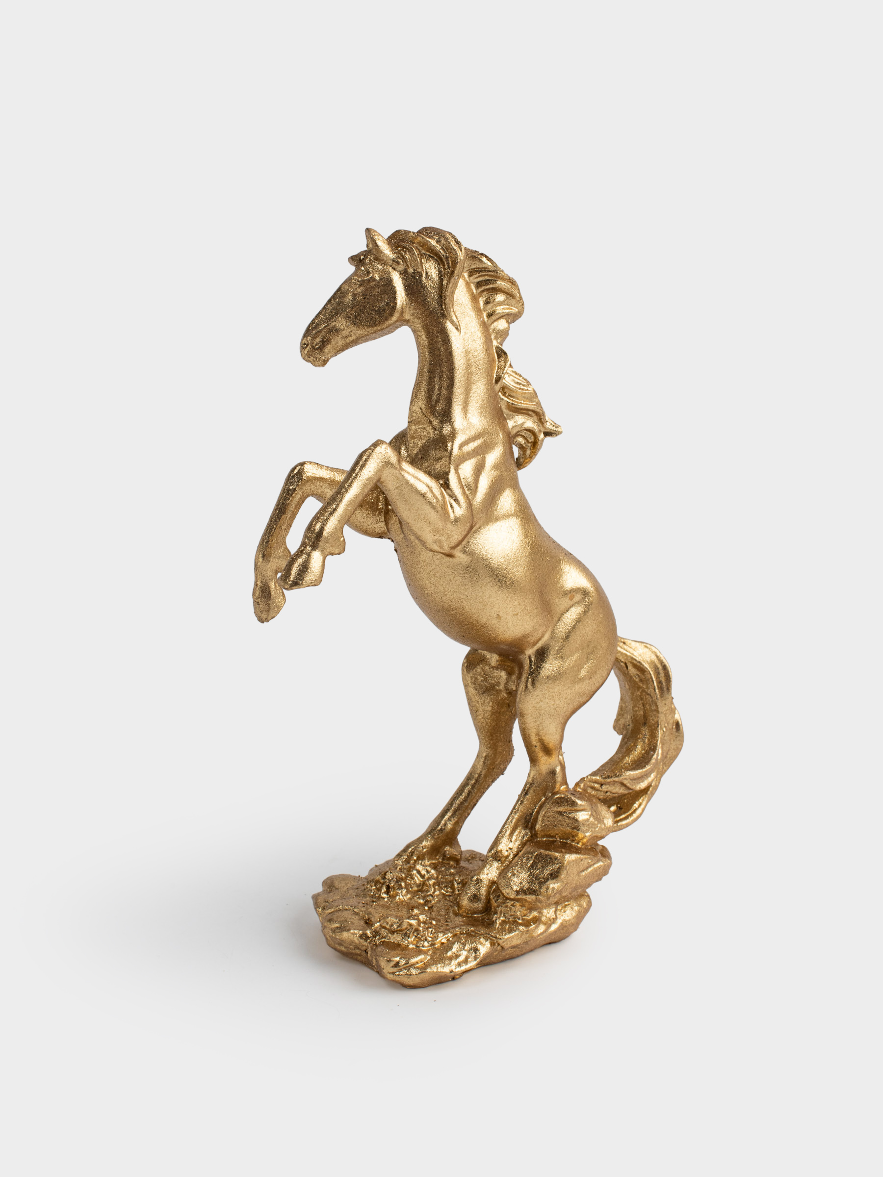 Статуэтка, 18 см, полирезин, золотистая, Конь, Horse gold, image-3