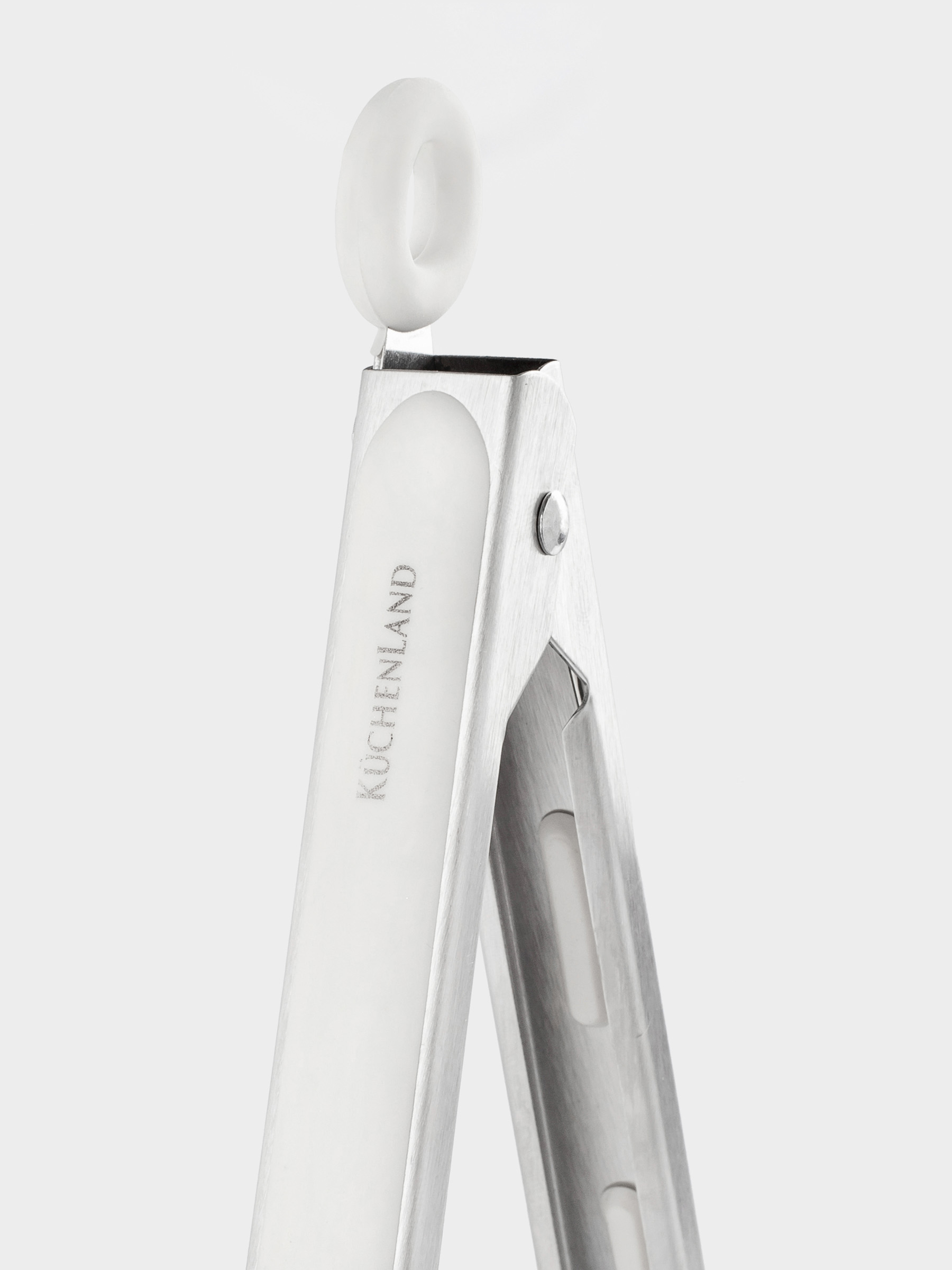 Щипцы кухонные, 27 см, силикон/сталь, молочные, Assist, image-6