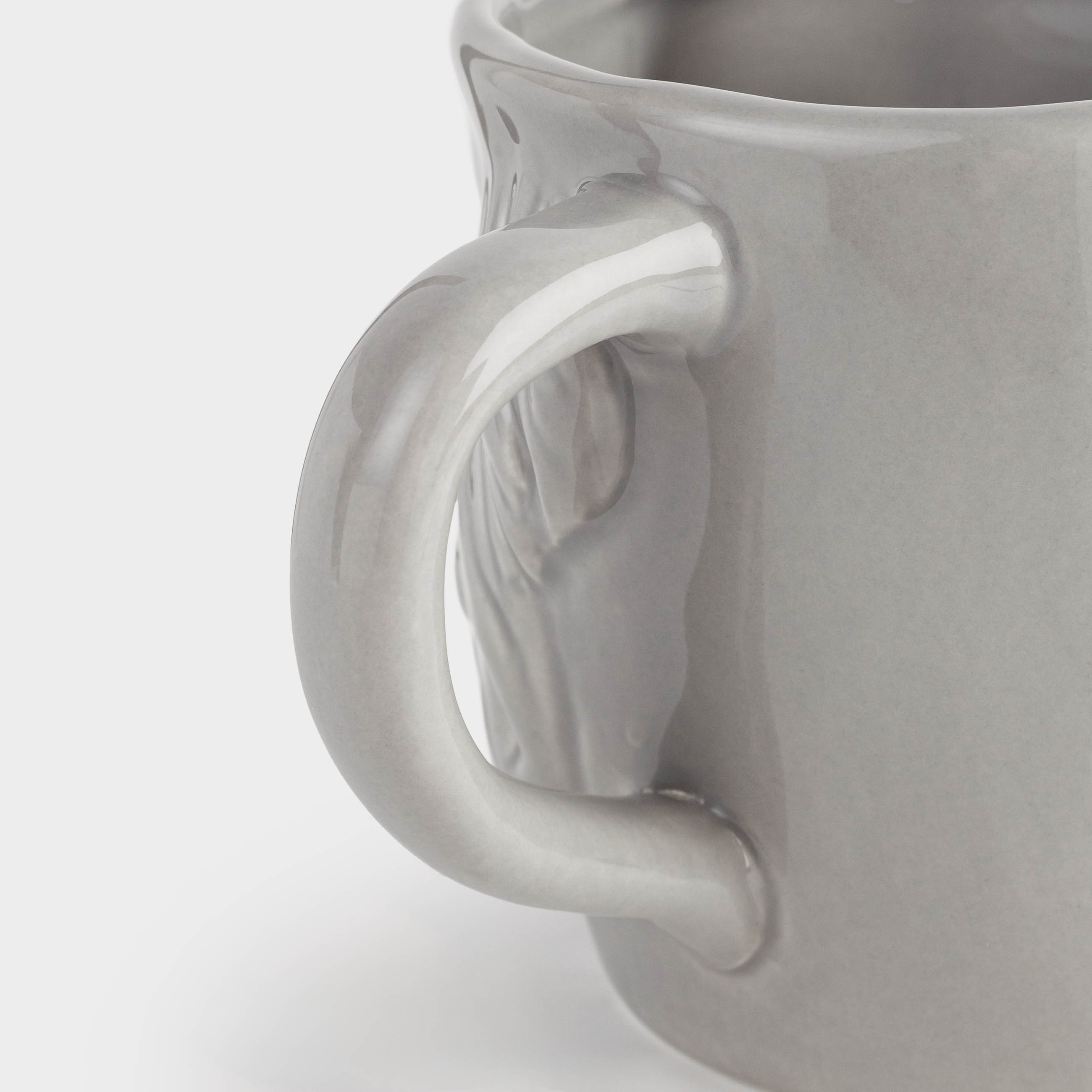 Кружка, 450 мл, керамика, серая, Мужчина с бородой, Brutal, image-2