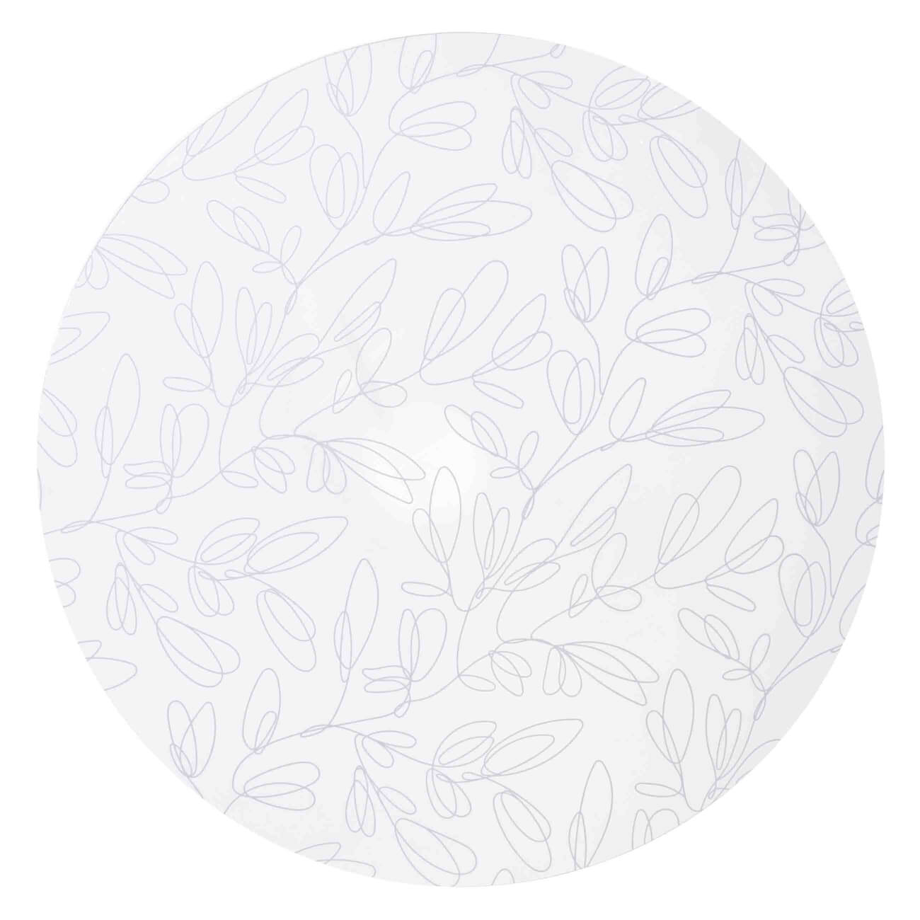 Салфетка под приборы, 38 см, ПЭТ, круглая, Белые ветви, Plastic print изображение № 1