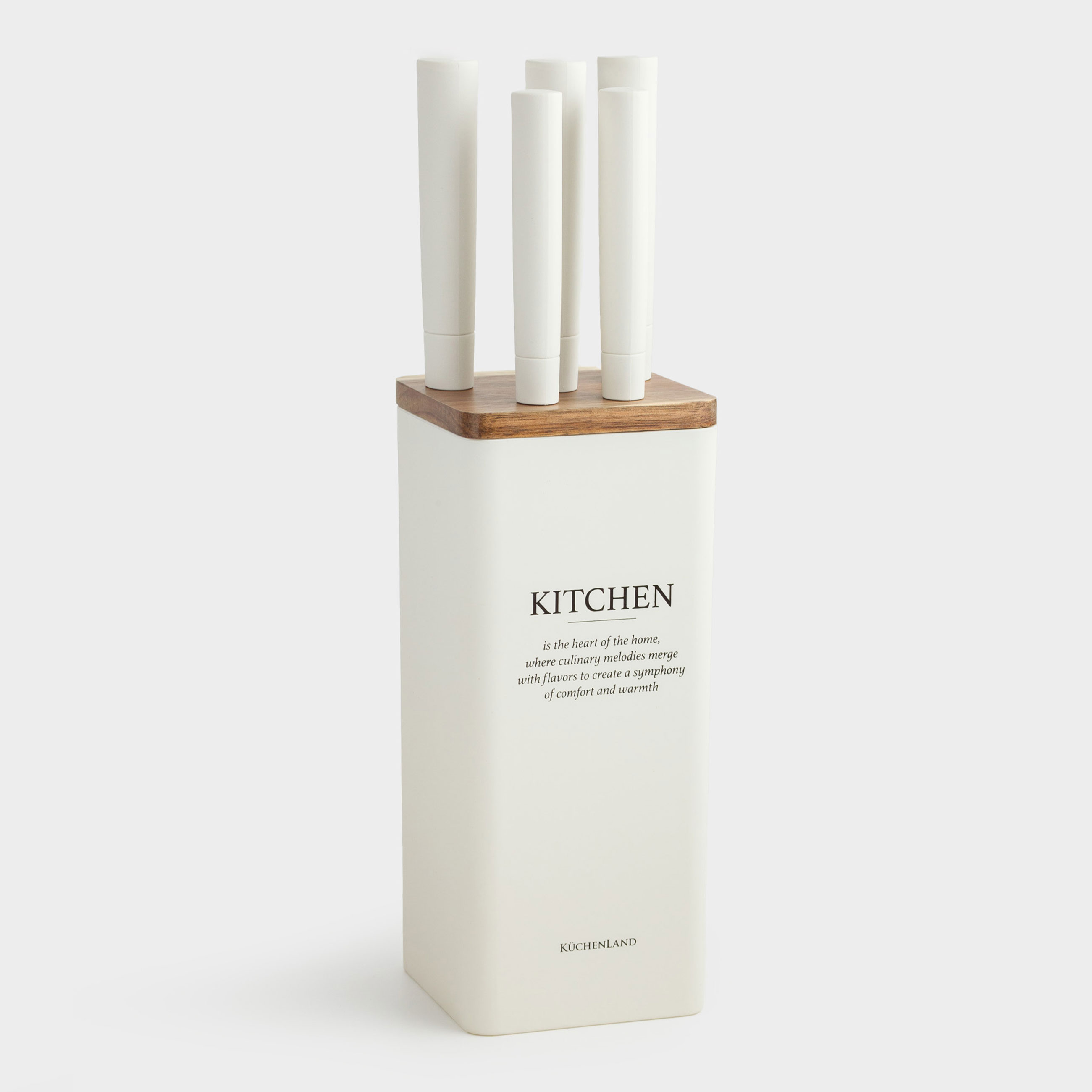 Набор ножей 5 пр в подставке стальпластик молочный Course 3990₽