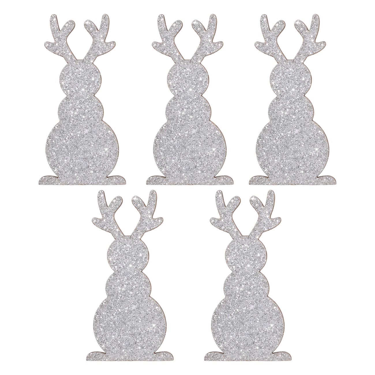 

Клипса декоративная, 7 см, 5 шт, дерево/металл, Олени, Winter deer