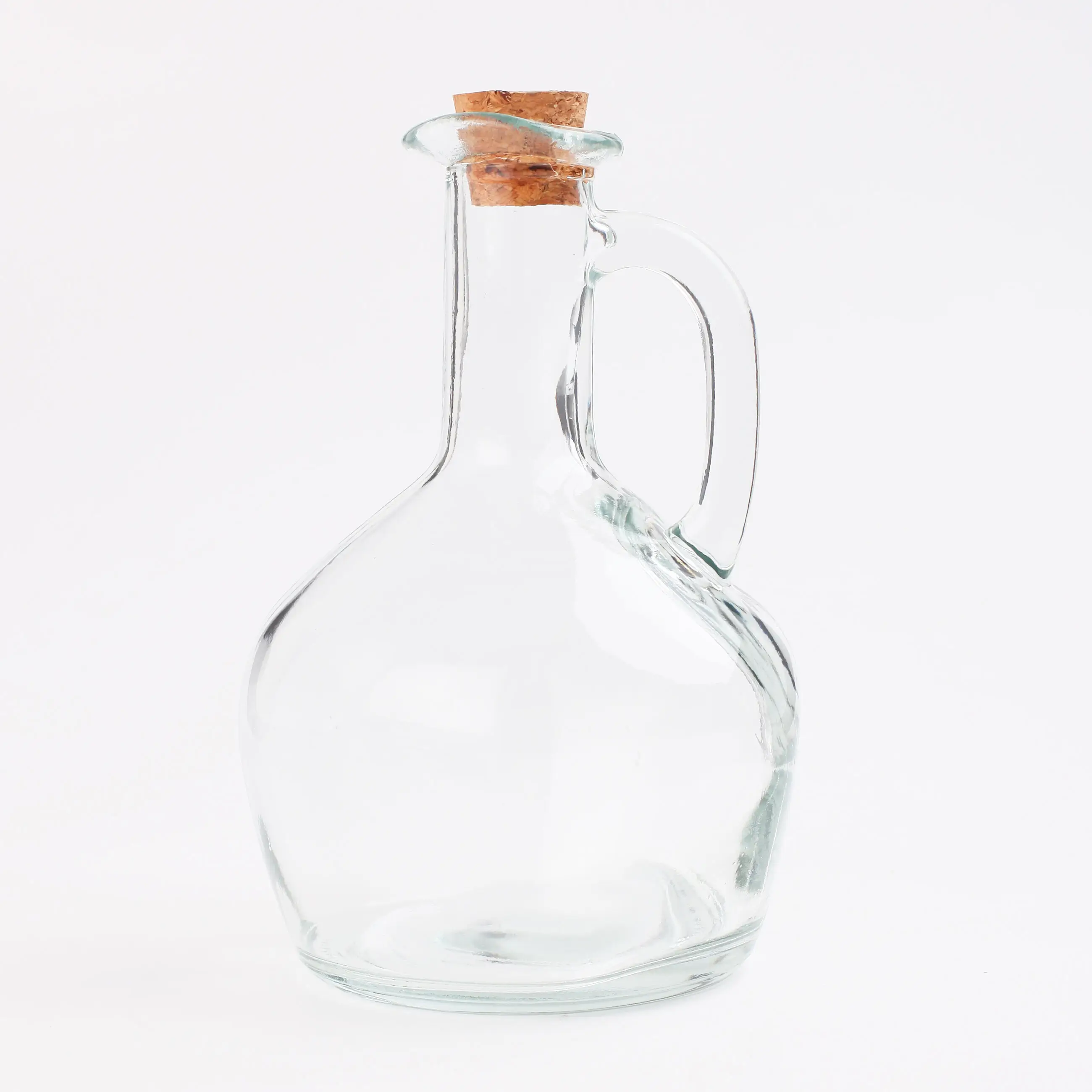 Емкость для масла или уксуса, 400 мл, с ручкой, стекло/пробка, Кувшин, Clear cork