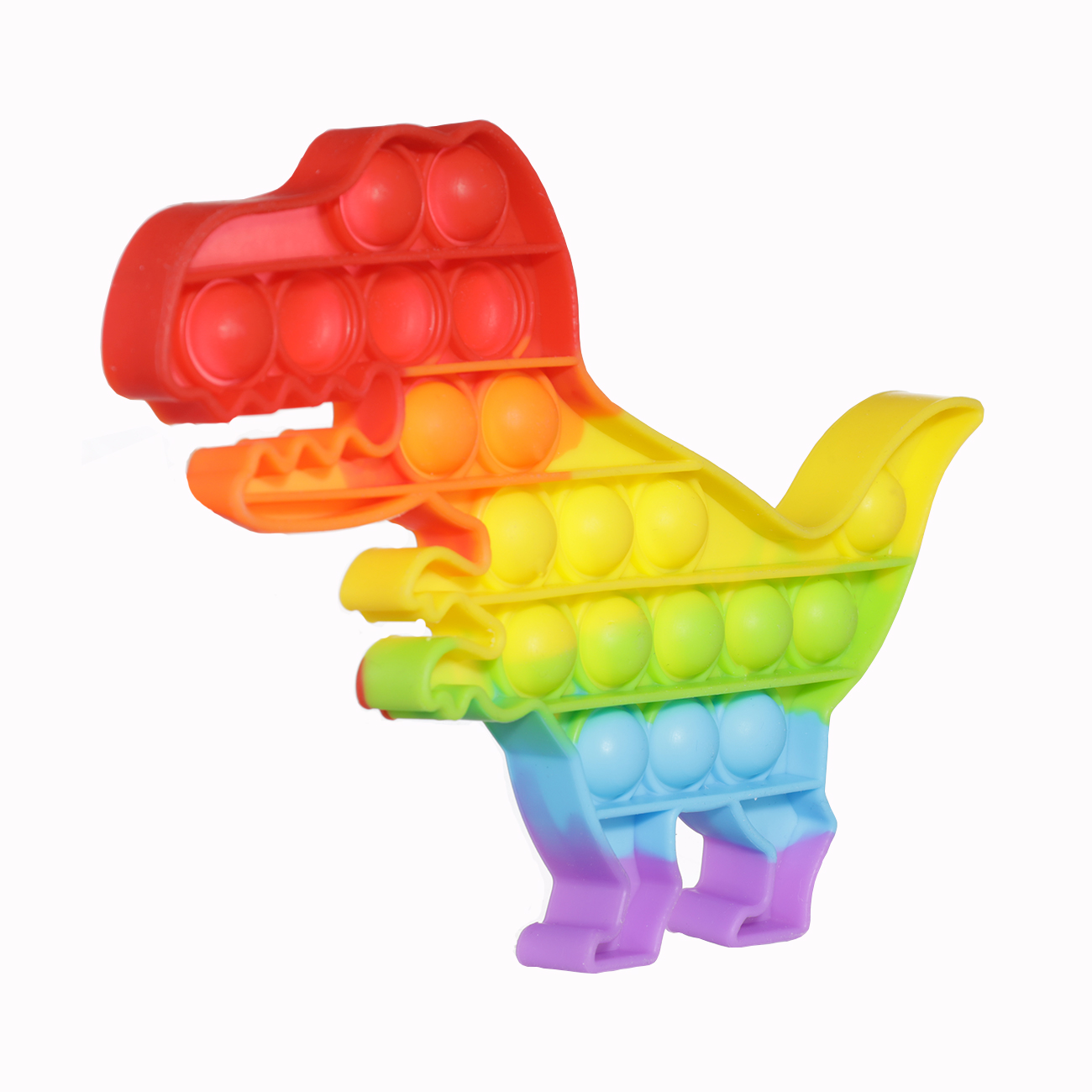 Игрушка-антистресс Pop-it, 19х14 см, силикон, цветная, Динозавр, Pop-it изображение № 2