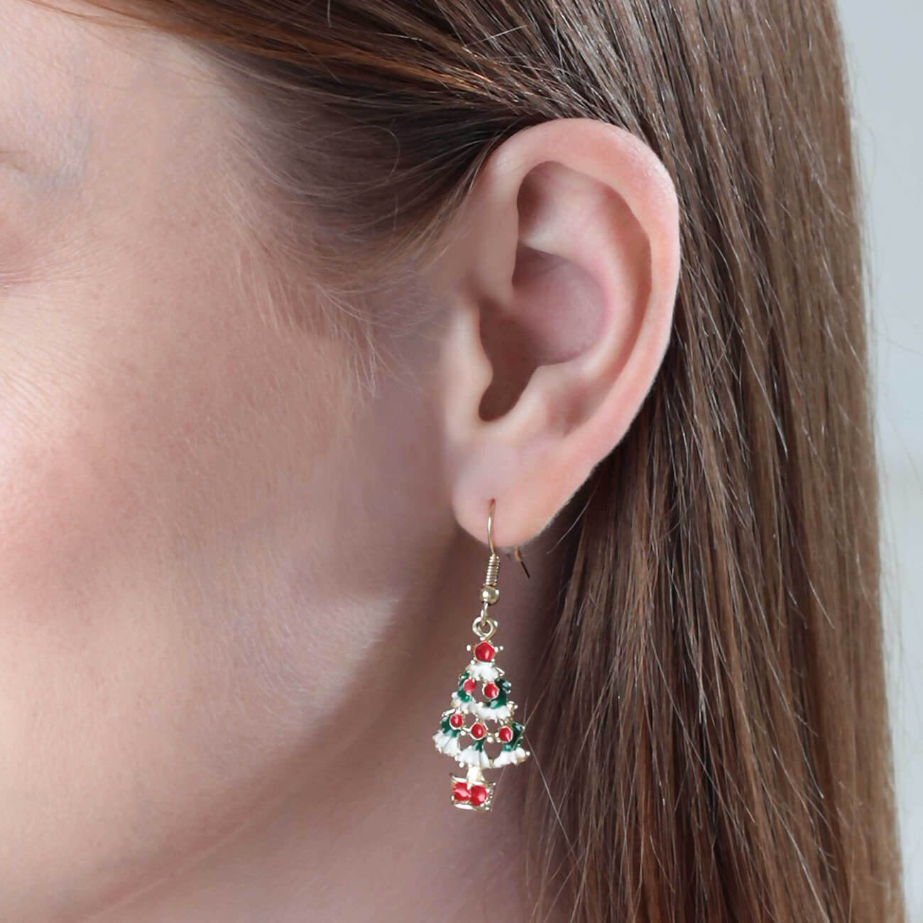 

Серьги, 5 см, 2 шт, металл, Новогодние елки, Jewelry christmas